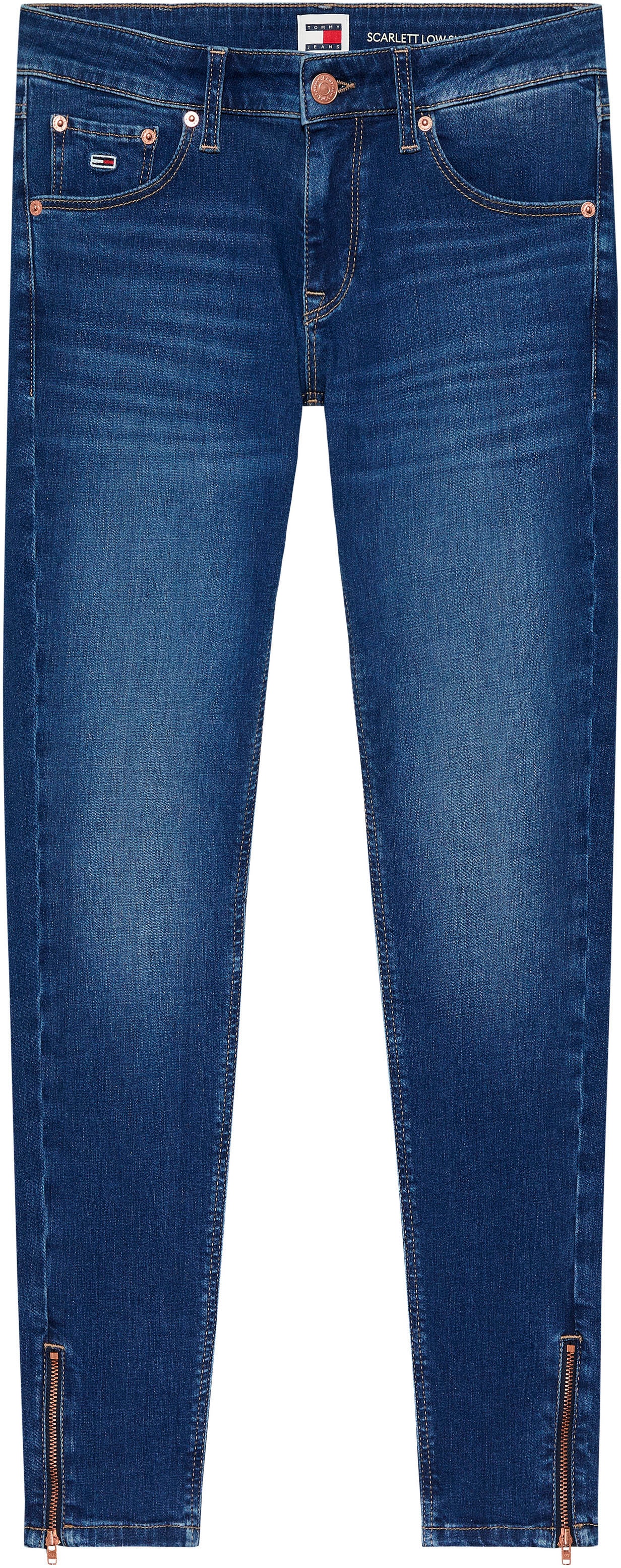 Tommy Jeans Skinny-fit-Jeans »SCARLETT LW SKN ANK ZIP AH1239«, mit  Lederlogopatch für bestellen | BAUR
