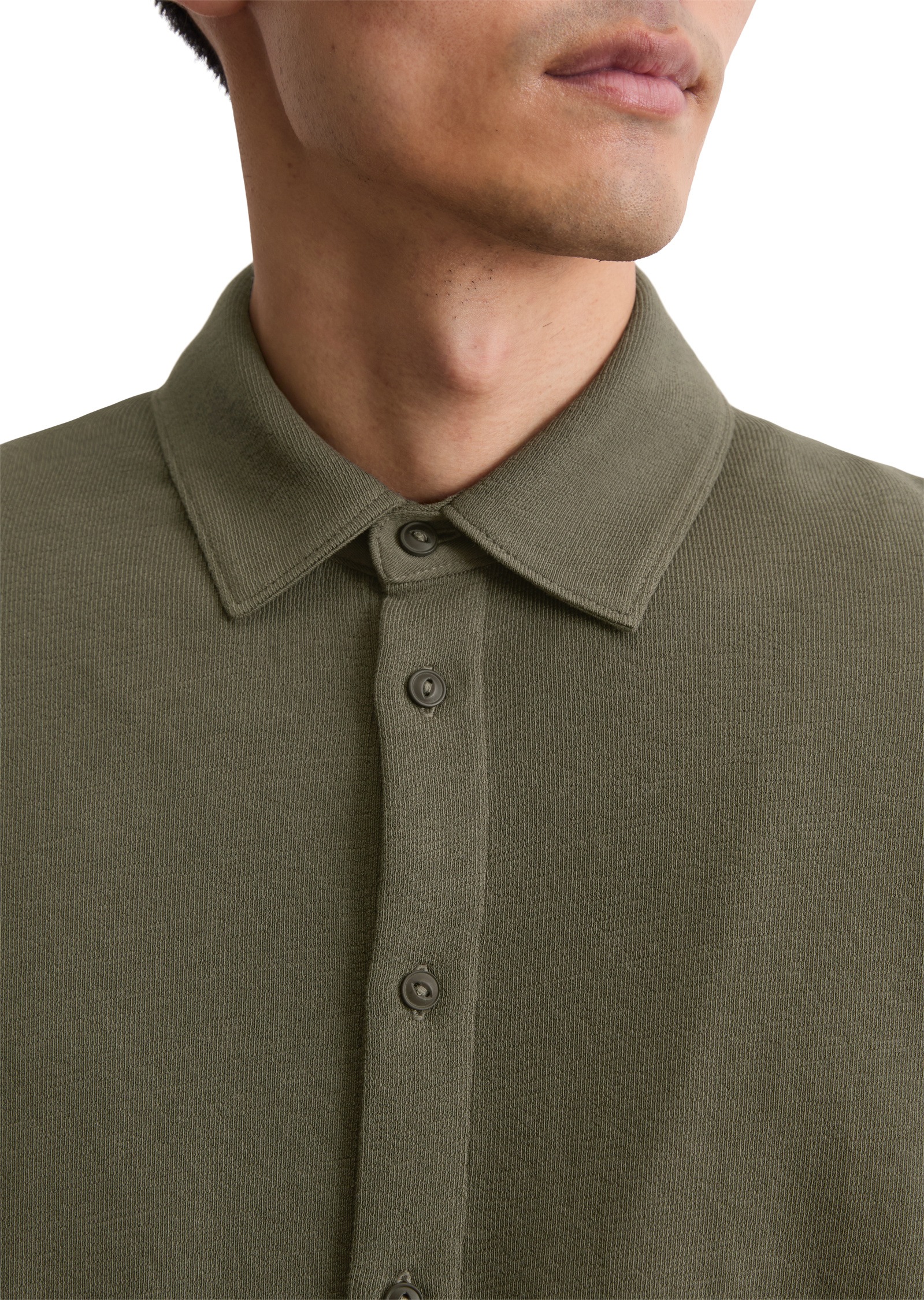 Marc O'Polo Langarm-Poloshirt »aus reiner Bio-Baumwolle«