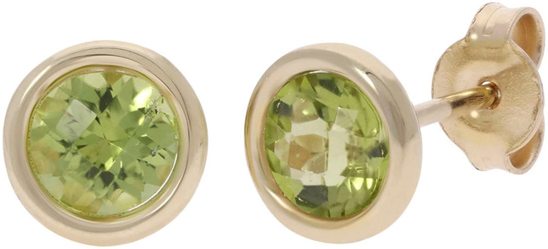 Paar Ohrstecker »Schmuck Geschenk Gold 585 Ohrschmuck Ohrringe Solitär«, mit Peridot...