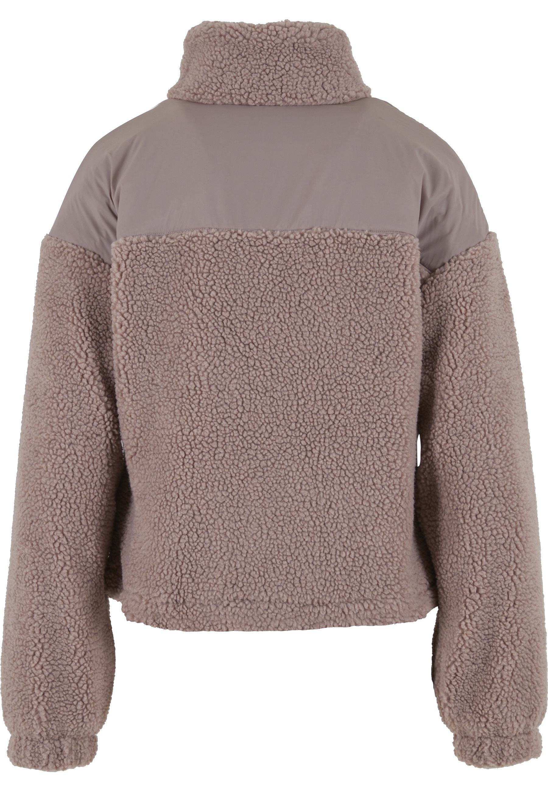 URBAN CLASSICS Winterjacke »Urban Classics Damen Ladies Sherpa Mix Jacket« 1 Stk. tlg. mit Kapuze