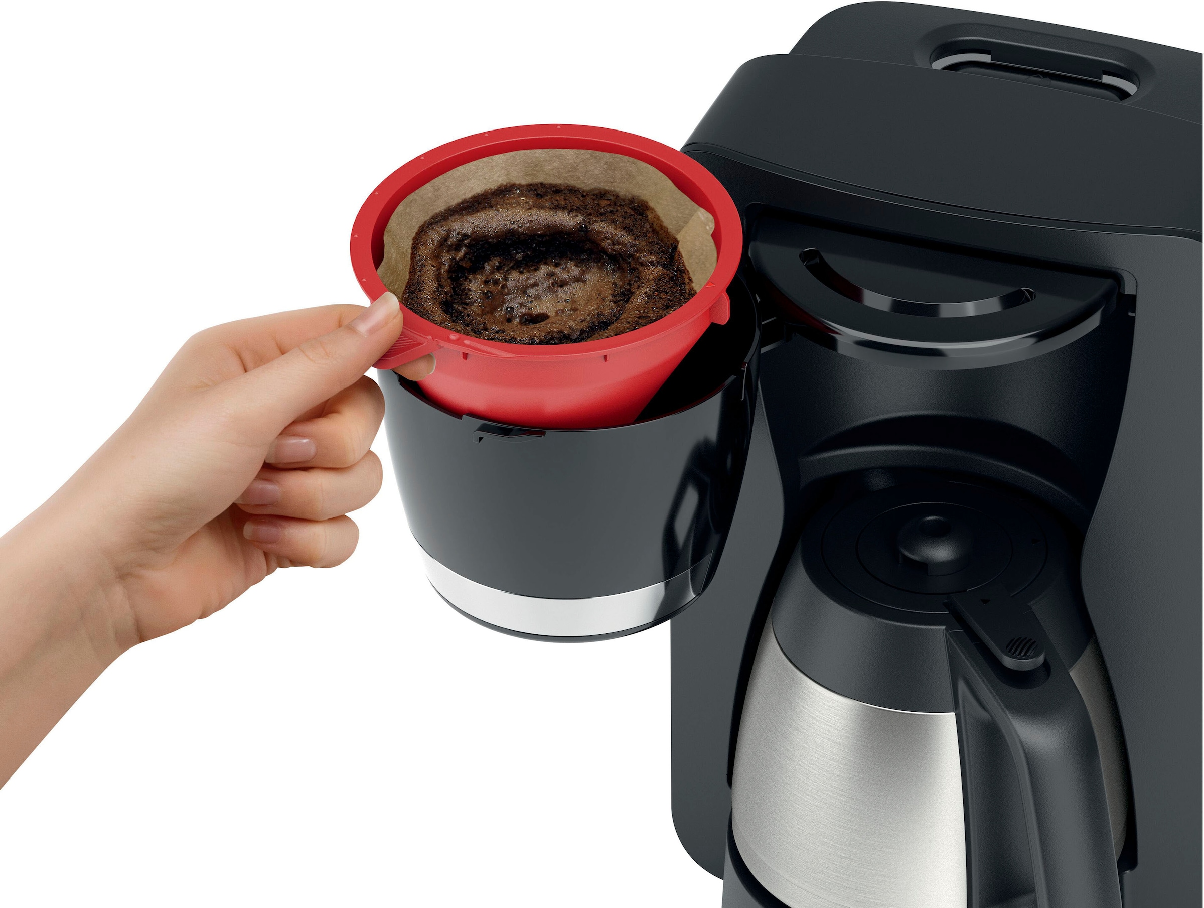 BOSCH Filterkaffeemaschine »MyMoment TKA6M273«, 1,1 l Kaffeekanne, Papierfilter, 1x4, für 8-12 Tassen, Aroma intense, Entkalkungsprogramm,Thermokanne,1200 W