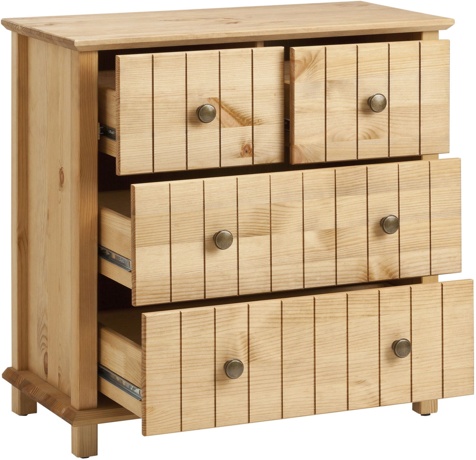 Thumbnail - Home affaire Badkommode "Vili", Badezimmerschrank, Unterschrank, 4 Schubladen, aus Massivholz