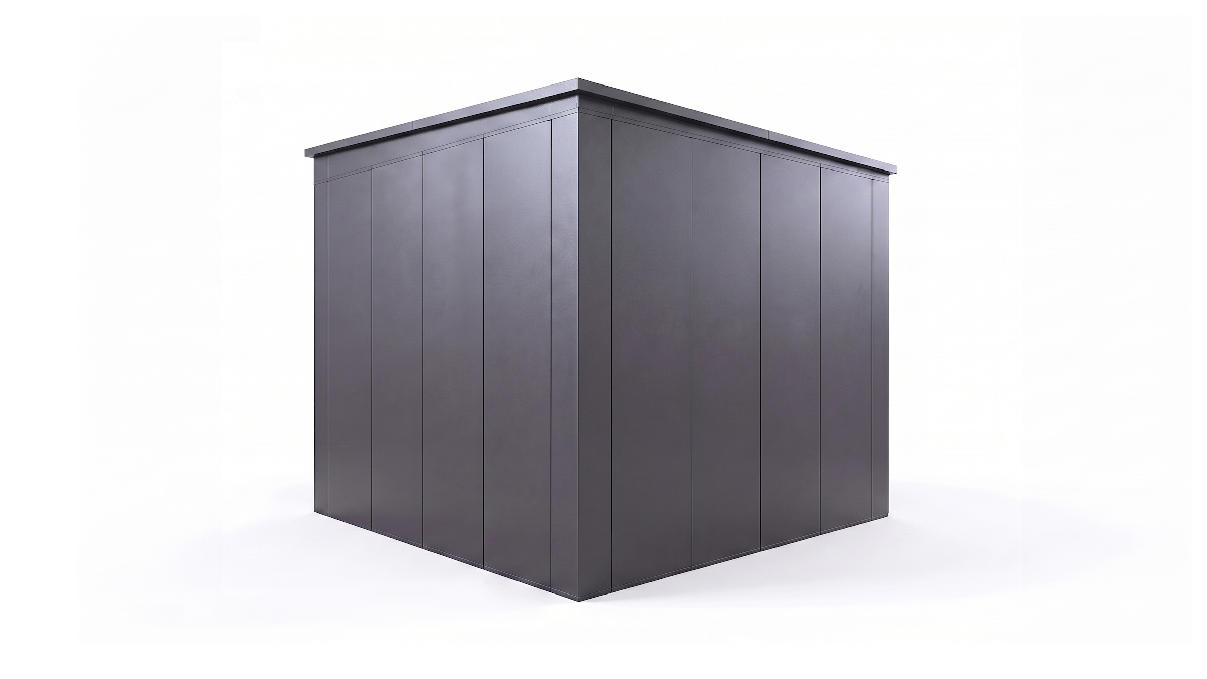weka Gerätehaus »Gary Gr. 6, aus Metall mit Holzoptik, anthrazit« aus pulverbeschichtetem, verzinktem Stahl