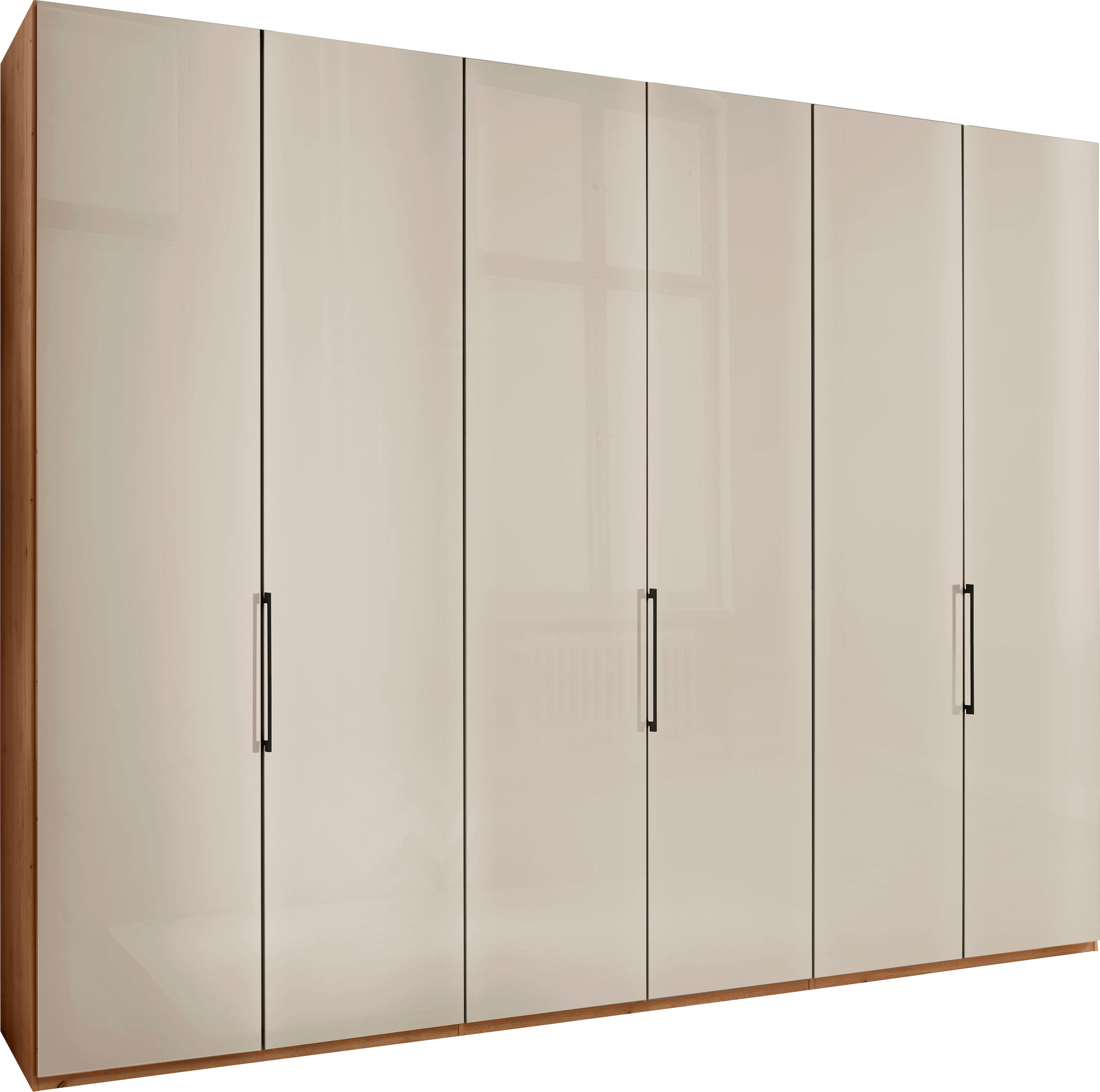 WIEMANN Drehtürenschrank »Monaco, Made in Germany, höhenverstellbare Inneneinteilung«, mit edler Glasfront und hochwertigen Beschläge inkl. Türdämpfung