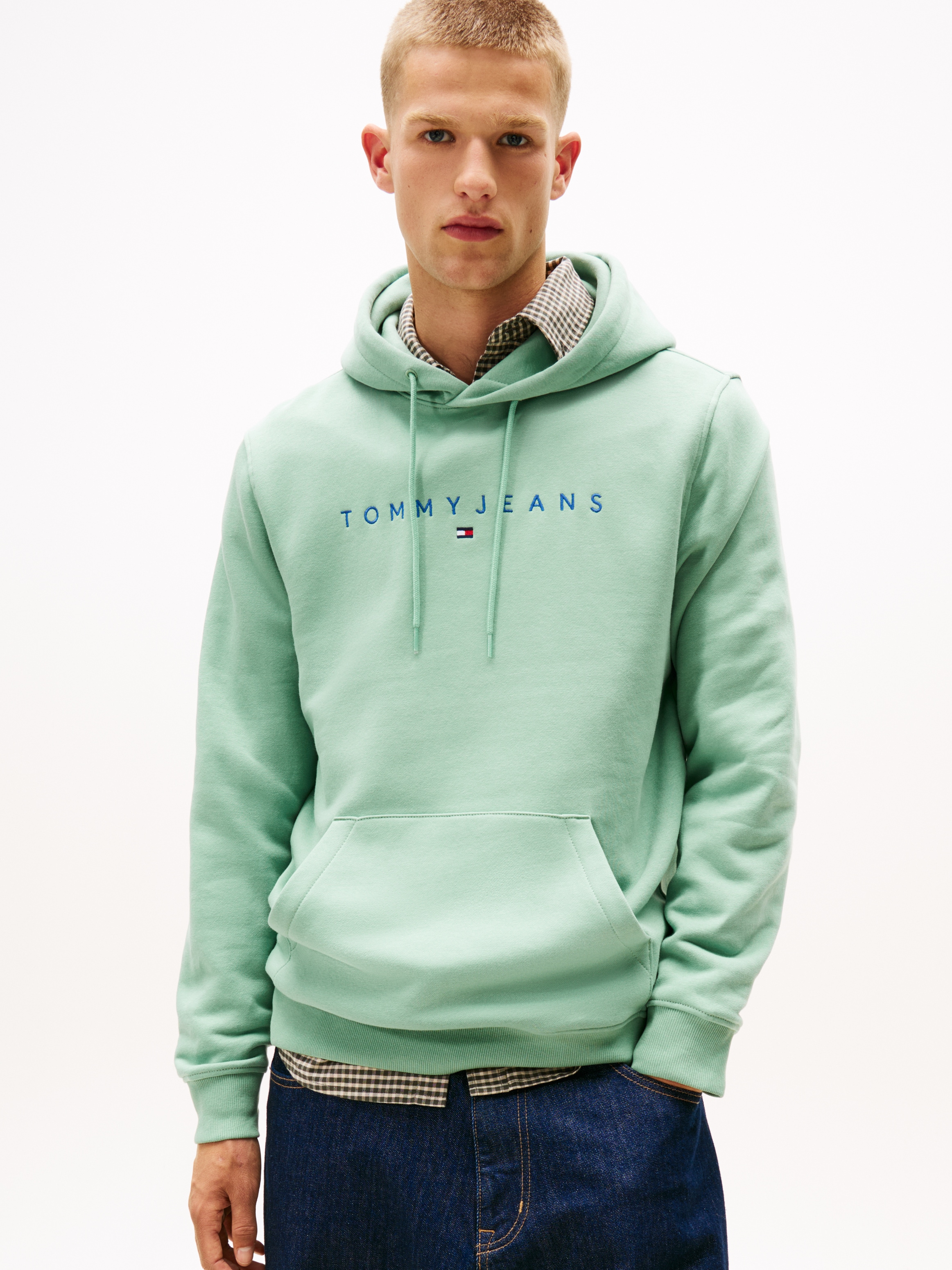 Tommy Jeans Hoodie "TJM REG LINEAR LOGO HOODIE EXT", mit Logo-Stickerei günstig online kaufen