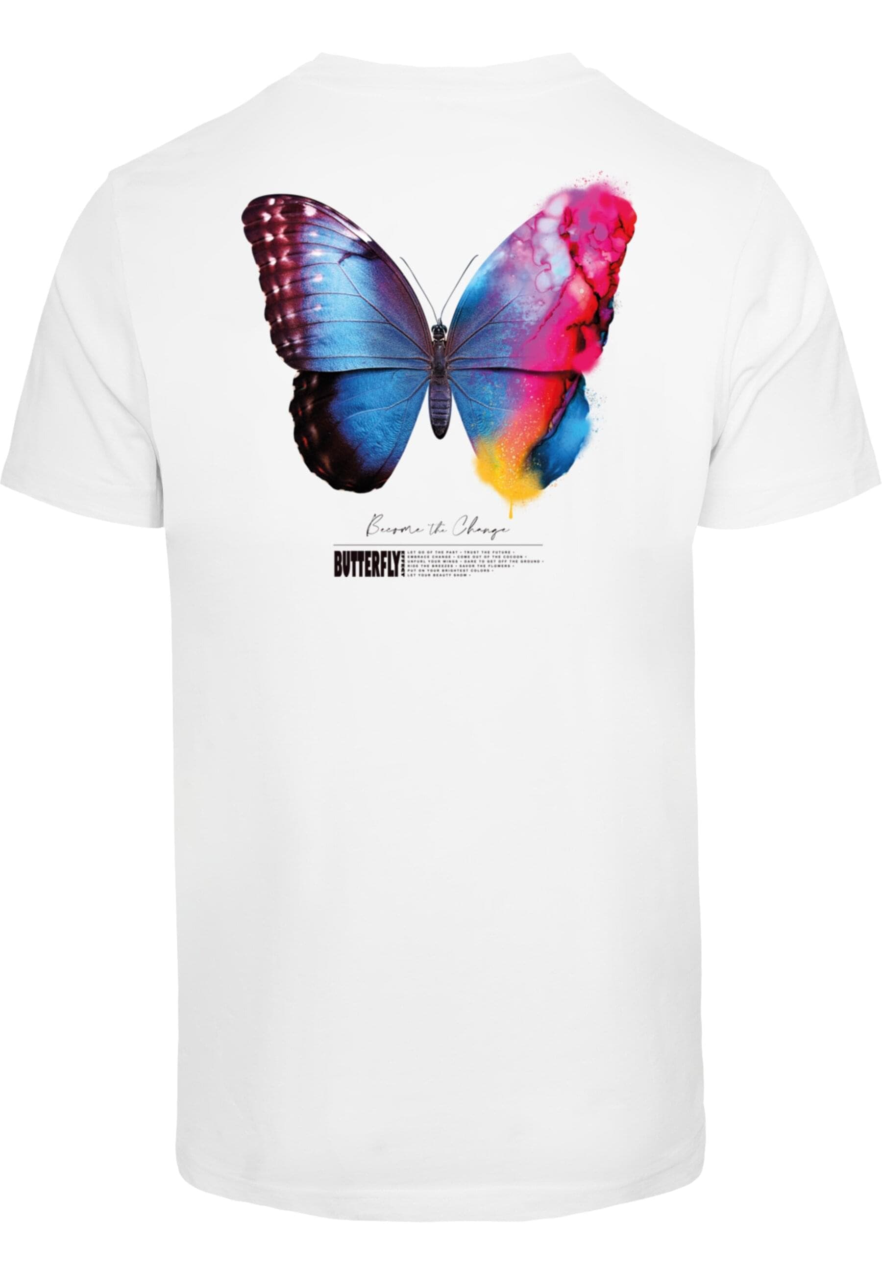 MisterTee T-Shirt "MisterTee Herren Become the Change Butterfly 2.0 Tee" günstig online kaufen