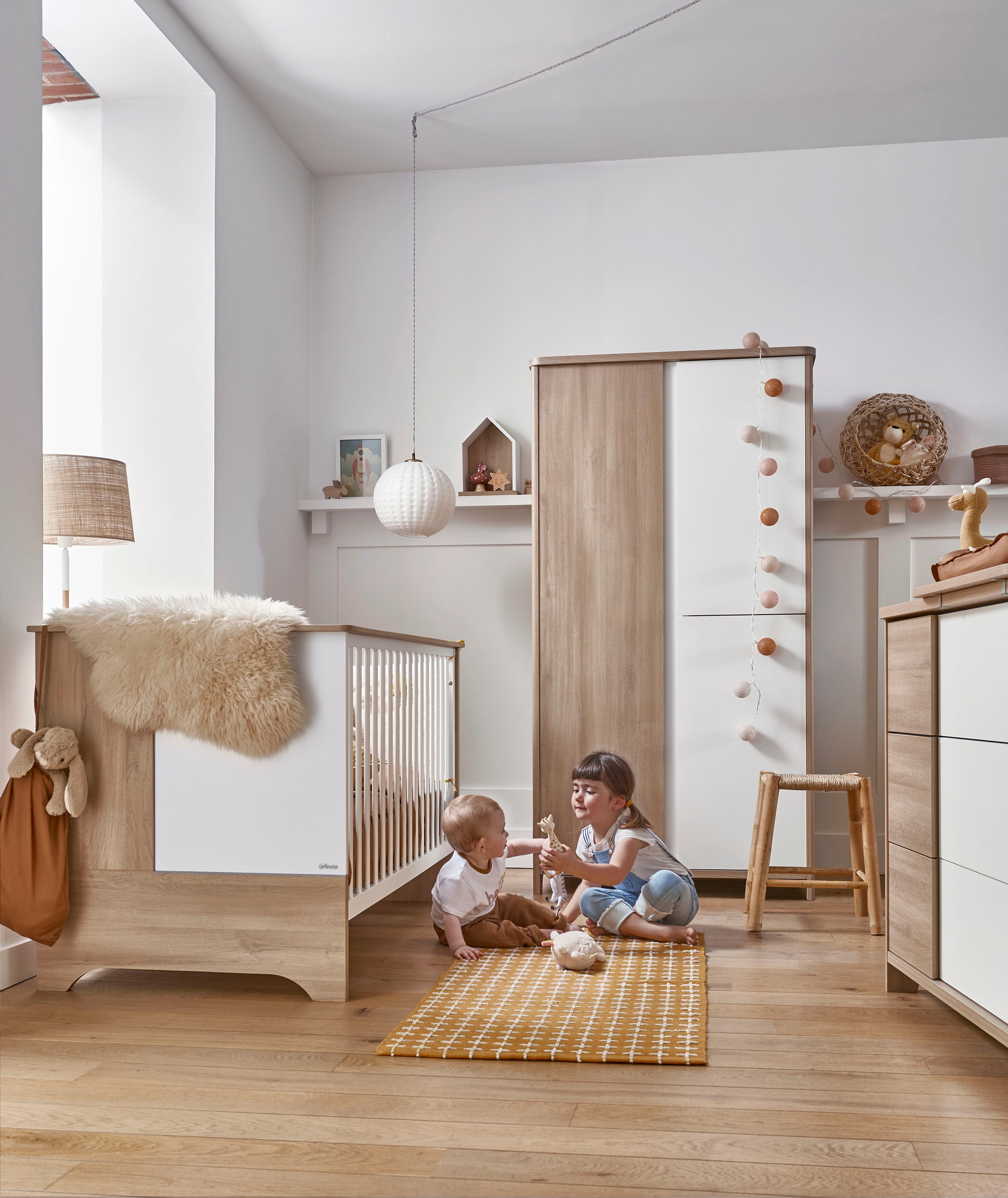 Galipette Babyzimmer-Komplettset "Sasha" Set, Bett, Wickelablage, Kleidersc günstig online kaufen