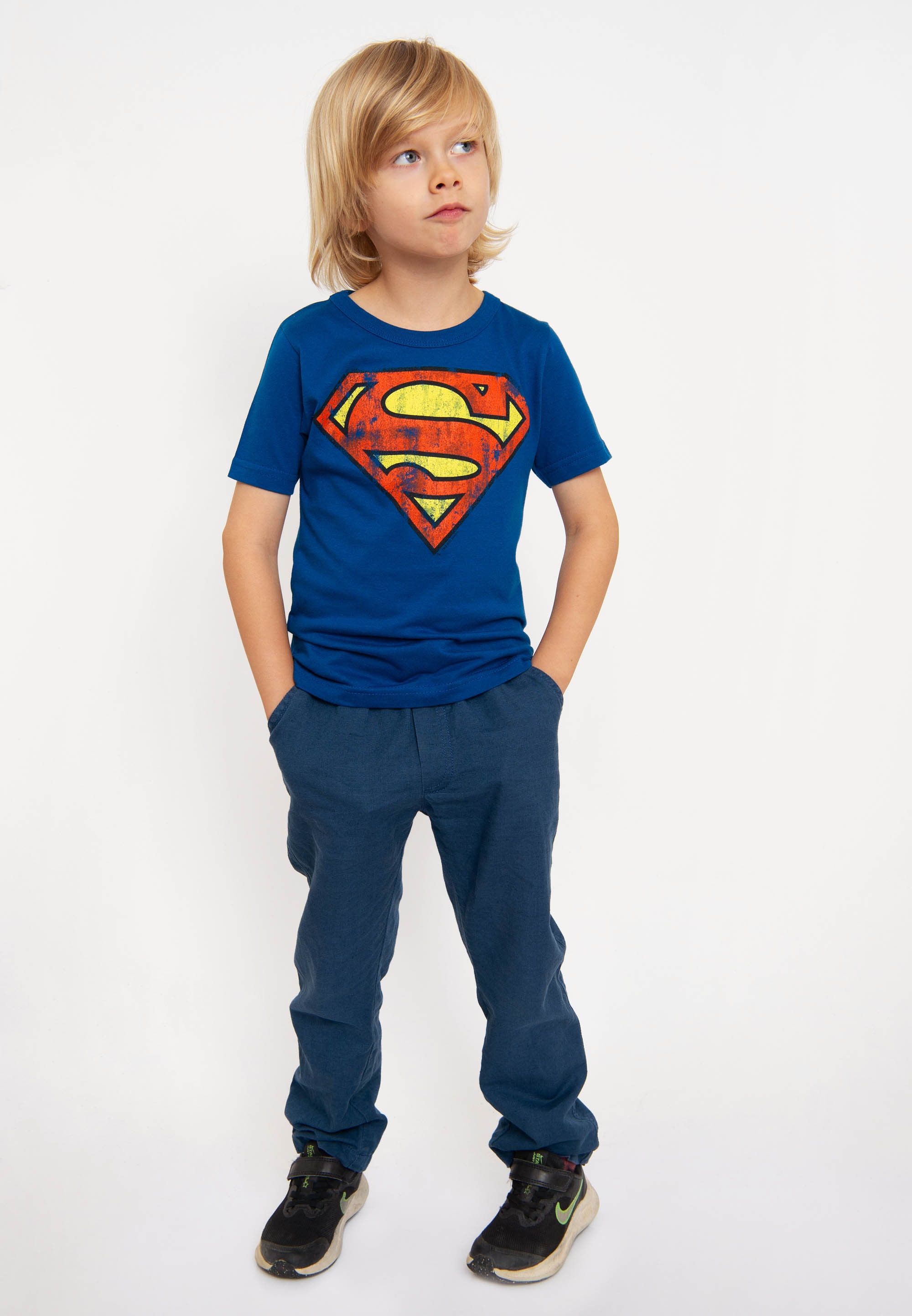 LOGOSHIRT T-Shirt lizenziertem online »DC Print – mit | kaufen Comics Superman«, BAUR