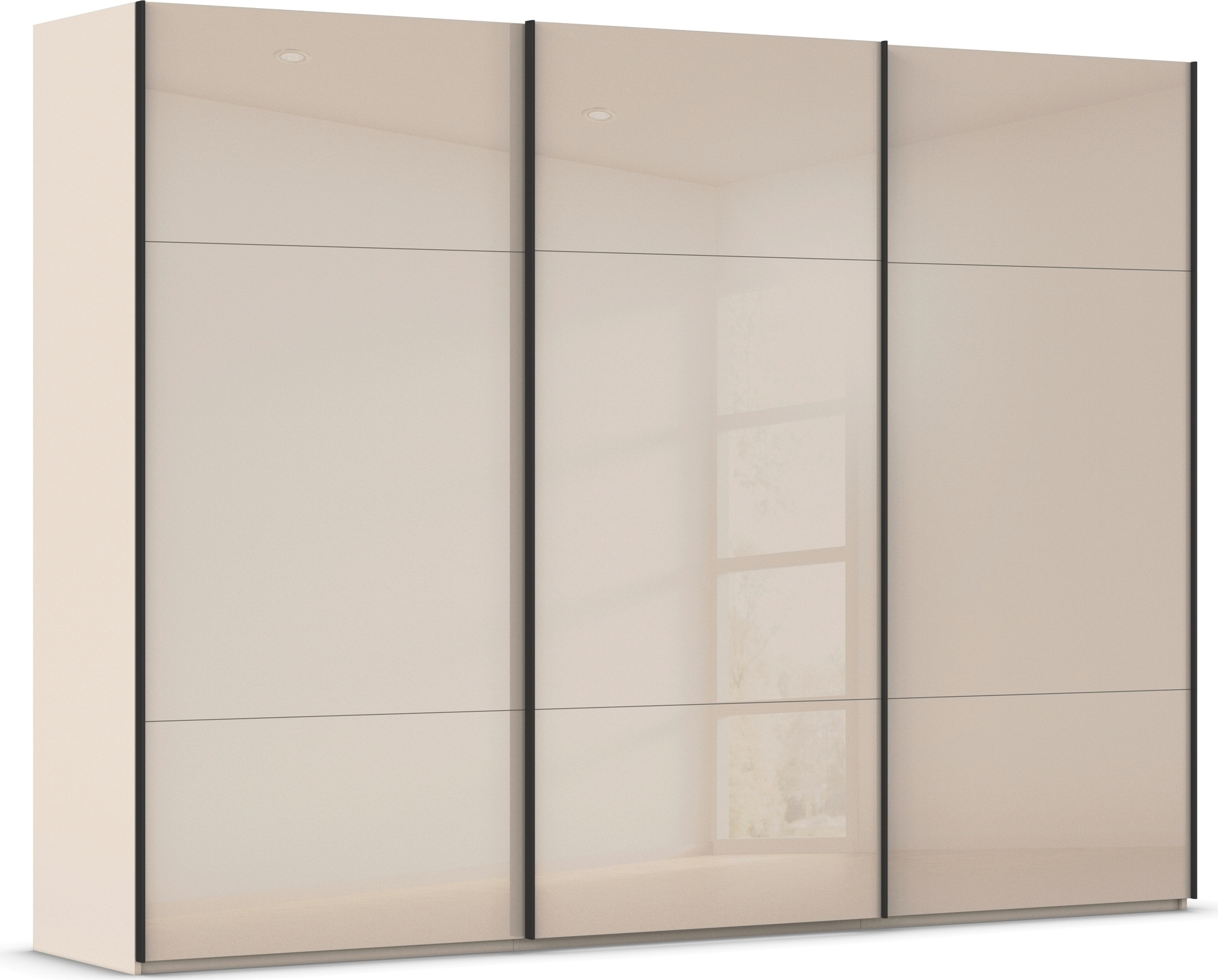 rauch Schwebetürenschrank "Kleiderschrank Schrank Garderobe Schlafzimmerschrank CONTIDO" 3 verschiedene Ausstattungen BASIC/CLASSIC/PREMIUM, aus hochwertigem Material in 6 Breiten 2 Griff-Farben MADE IN GERMANY