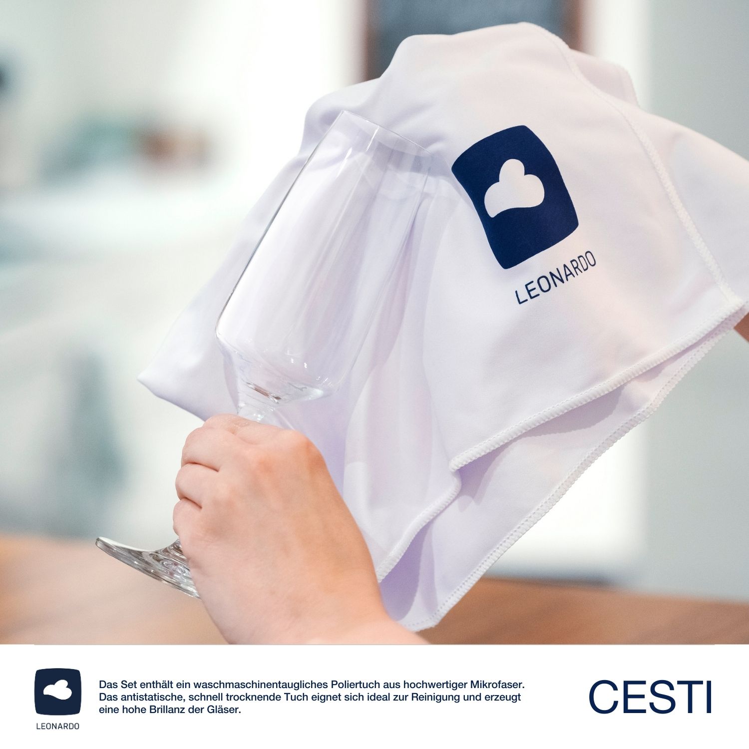 Thumbnail - LEONARDO Sektglas "Sektgläser CESTI + Poliertuch" 6 Sekt-Gläser mit Poliertuch