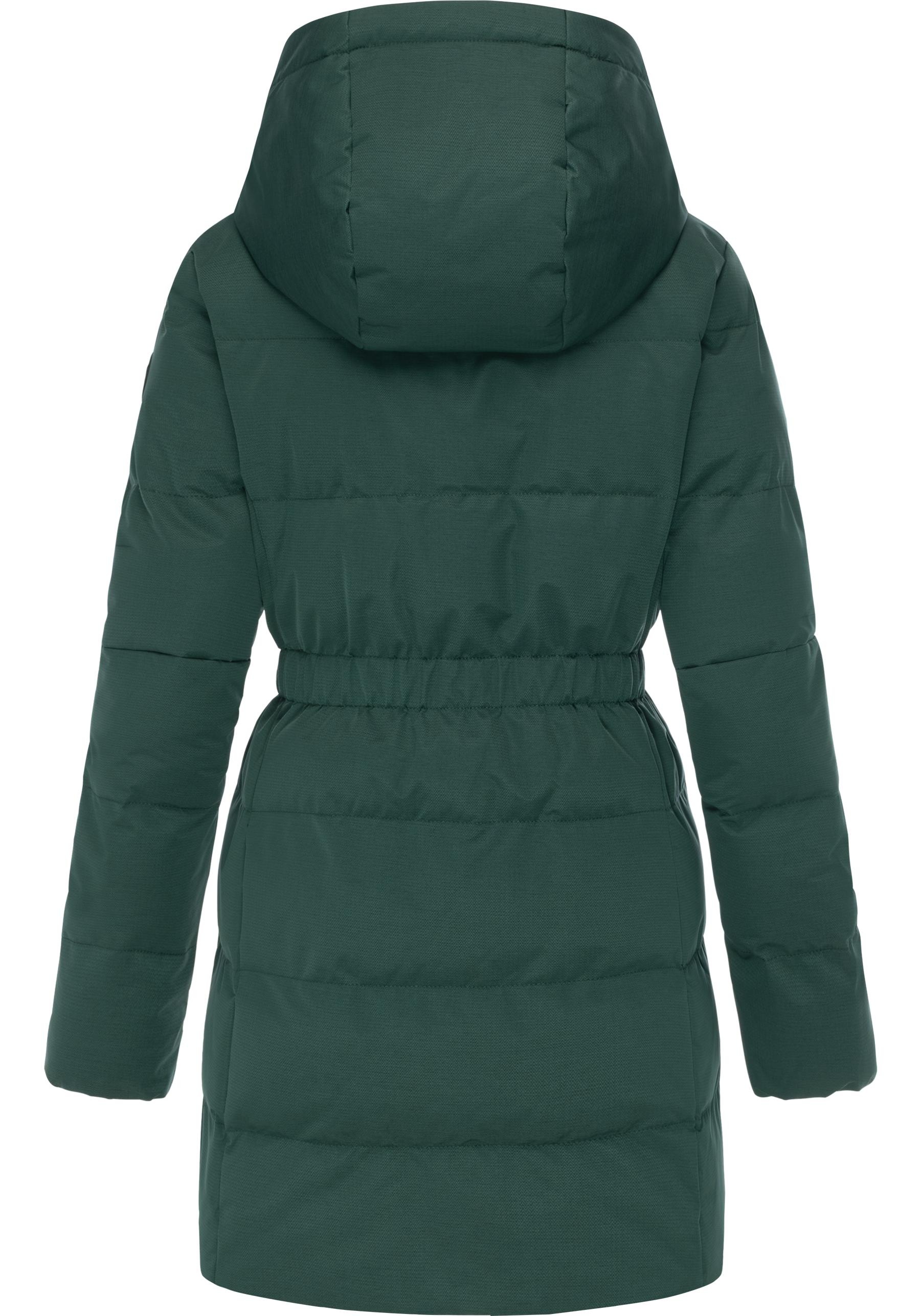 Ragwear Steppmantel »Niani YOUMODO«, Warmer Wintermantel mit hohem Kragen und Kapuze