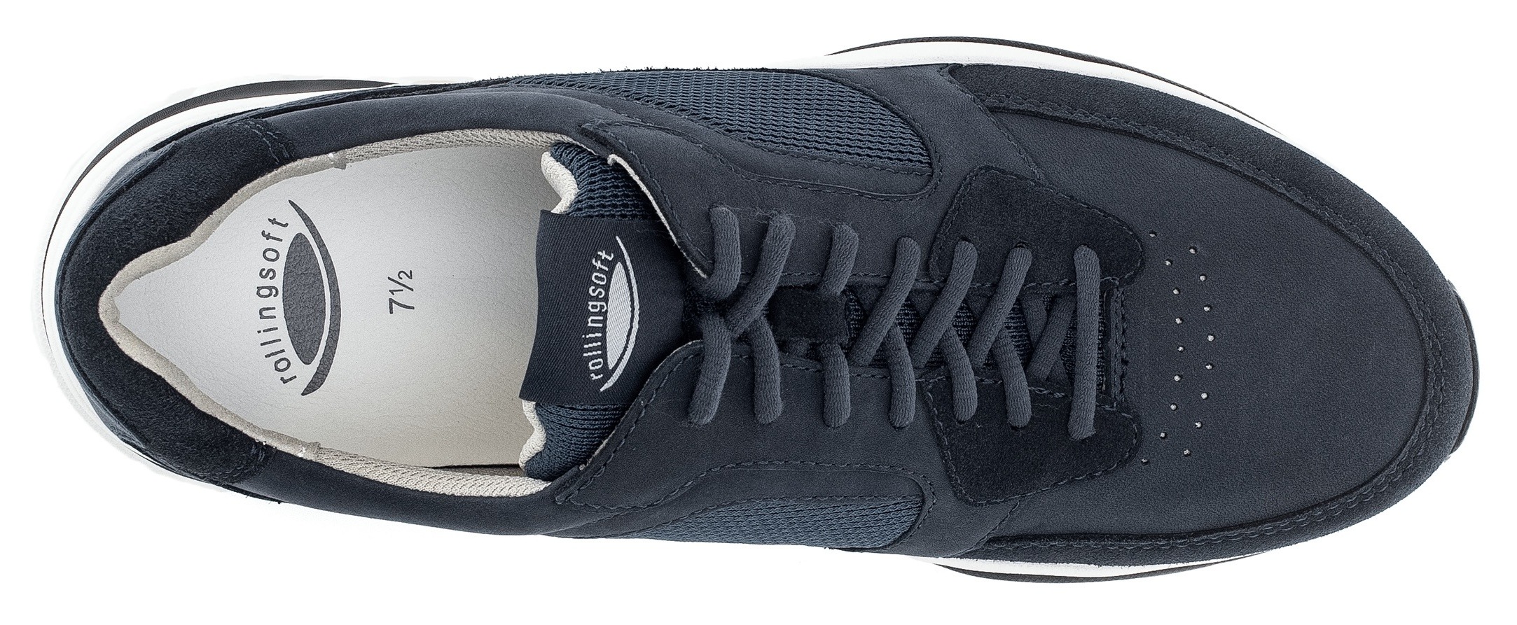 Gabor Rollingsoft Keilsneaker, Freizeitschuh, Halbschuh, Schnürschuh mit Logo an der Ferse, G-Weite