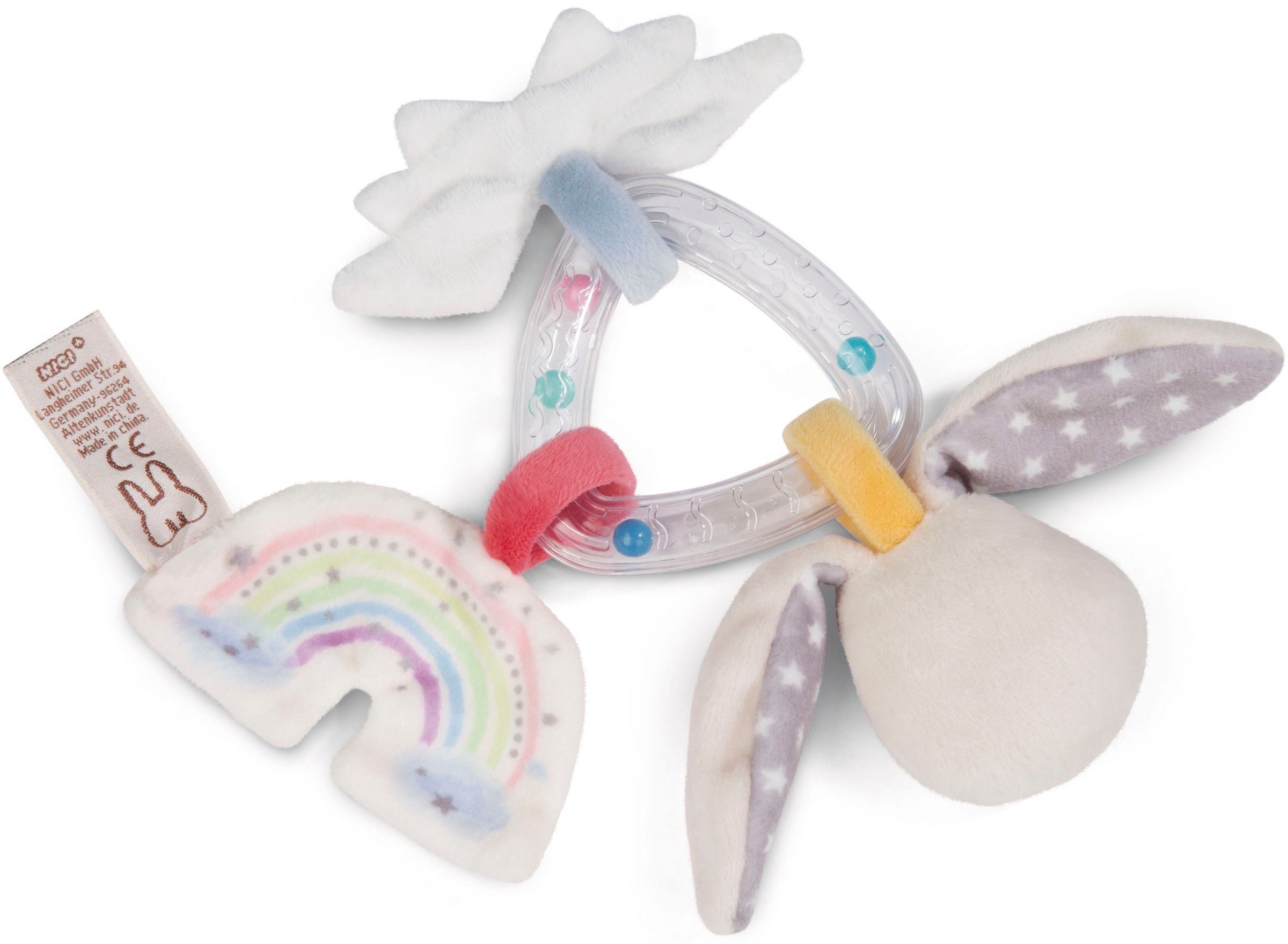 Nici Schmusetuch »My first NICI, Schmusetuch & Rasselring Schutz-Häschen«, (Set), in Geschenkverpackung