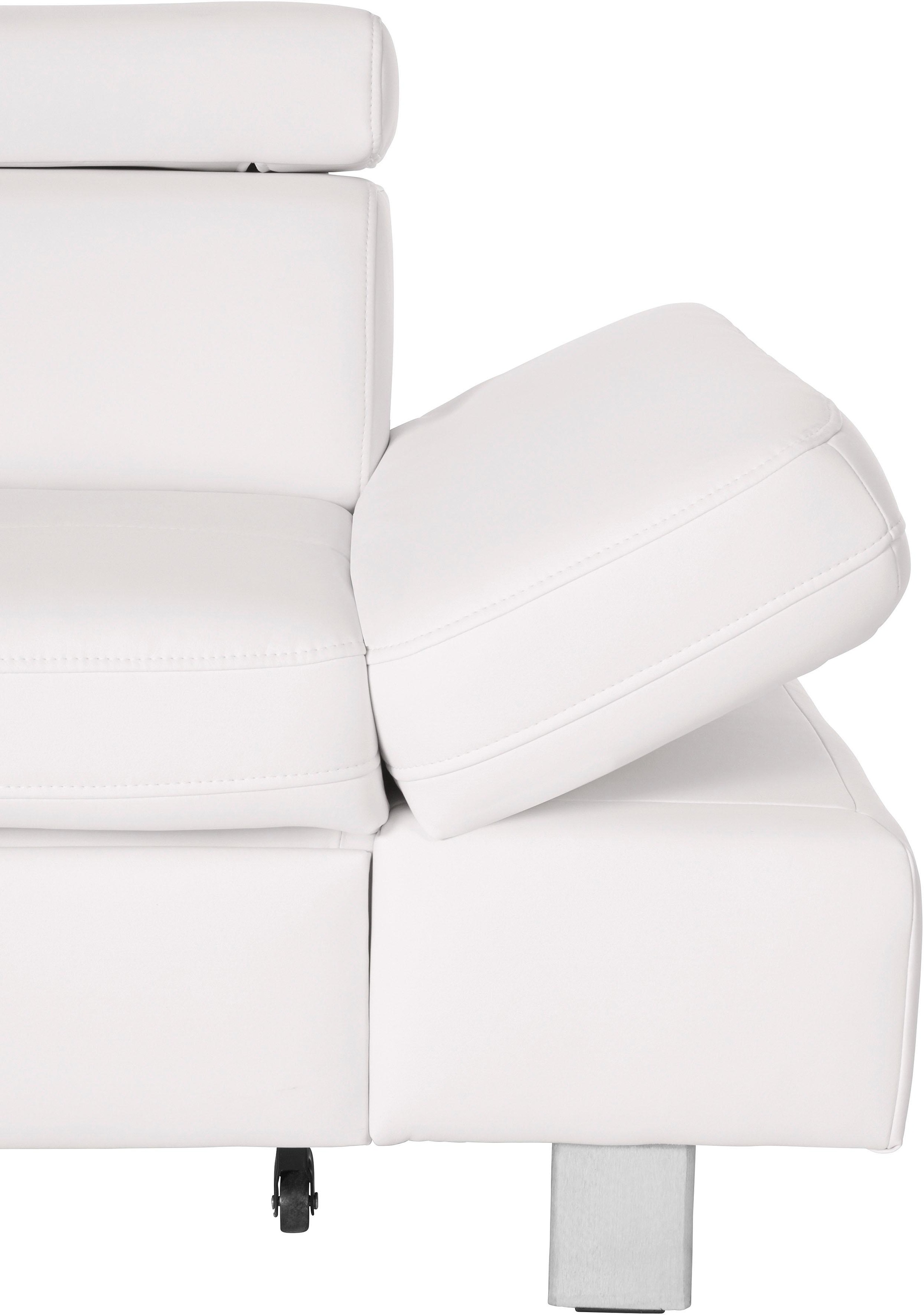 exxpo - sofa fashion Ecksofa »Fiji, hochwertige Detailverarbeitung im Sitz und Rücken, L-Form«, bequem durch Kopf- und Armteilverstellung, wahlweise mit Bettfunktion