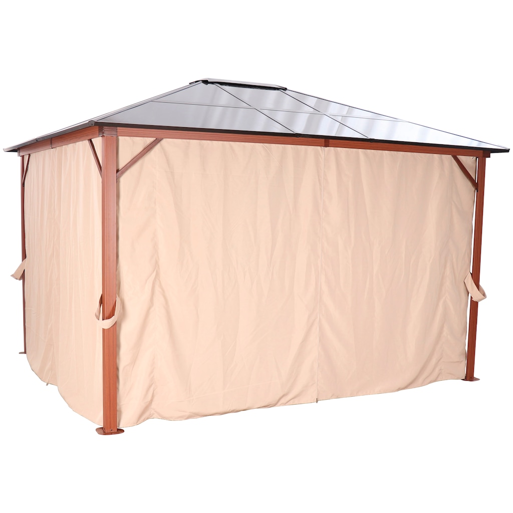 KONIFERA Pavillon »Holzoptik«, (Set), BxT: 300x365 cm, Aluminiumgestell