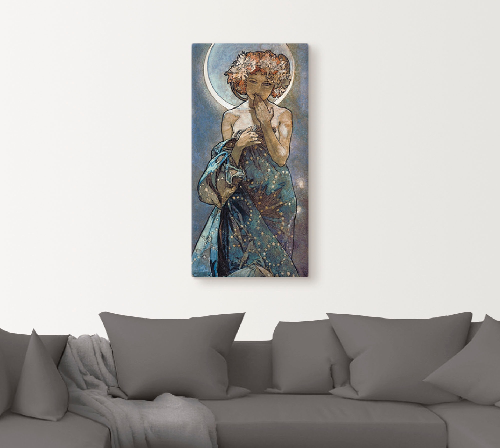 Thumbnail - Artland Wandbild "Sterne Der Mond 1902", Frau, (1 St.), als Alubild, Outdoorbild, Leinwandbild, Poster, Wandaufkleber