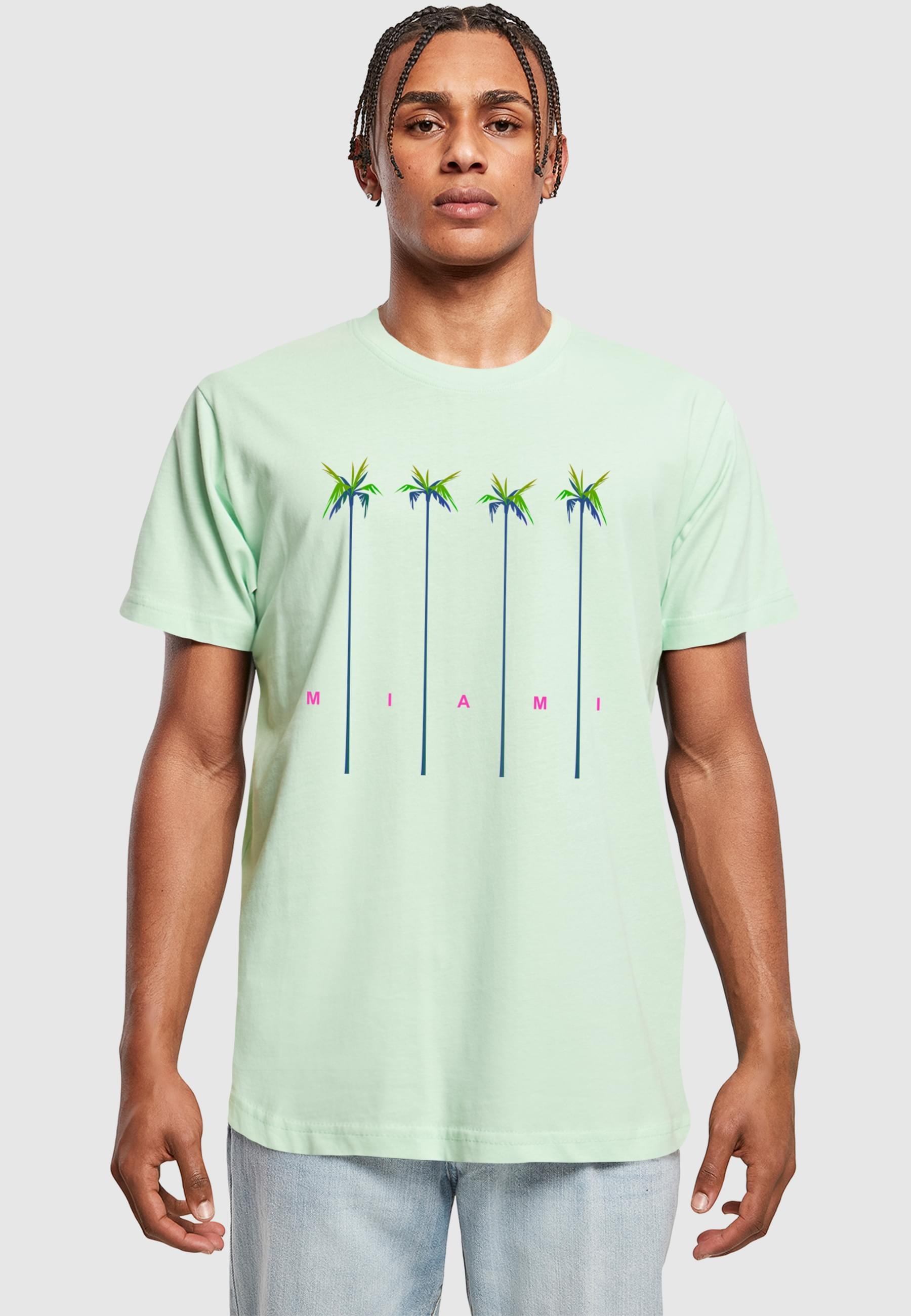 MisterTee T-Shirt »MisterTee Herren Miami Palms Tee«, (1 tlg.)