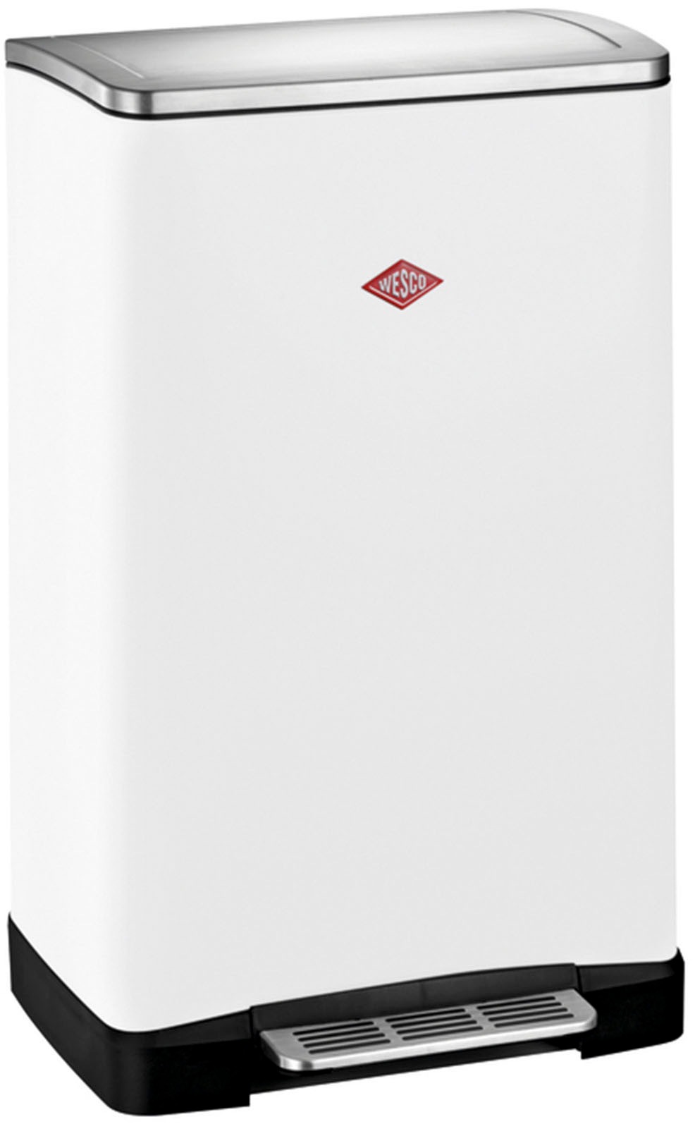 WESCO Mülltrennsystem "Big Double Boy Abfallsammler mit Dämpfer", B/H/T: 34,5cm x 65cm x 40,5cm, 36 lweiß matt, Küche, Mülleimer, mit