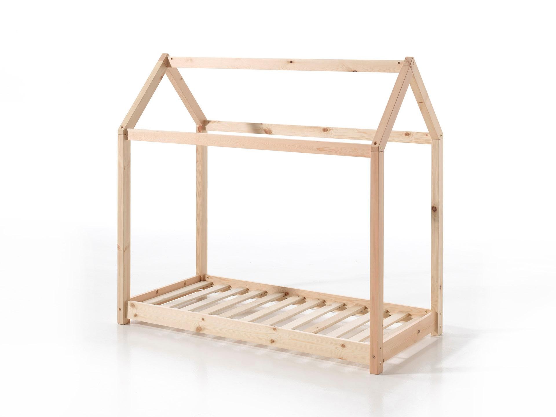 Vipack Kinderbett "Cabane, Kiefer massiv, Made in Europe, inklusive Rolllat günstig online kaufen
