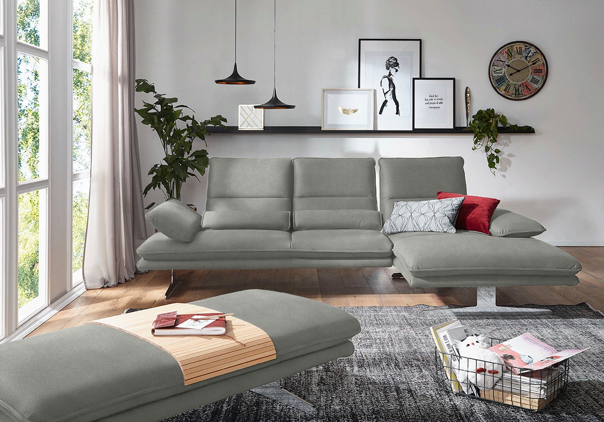 W.SCHILLIG Ecksofa "broadway, Designsofa mit tollem Sitzkomfort, L-Form", S günstig online kaufen