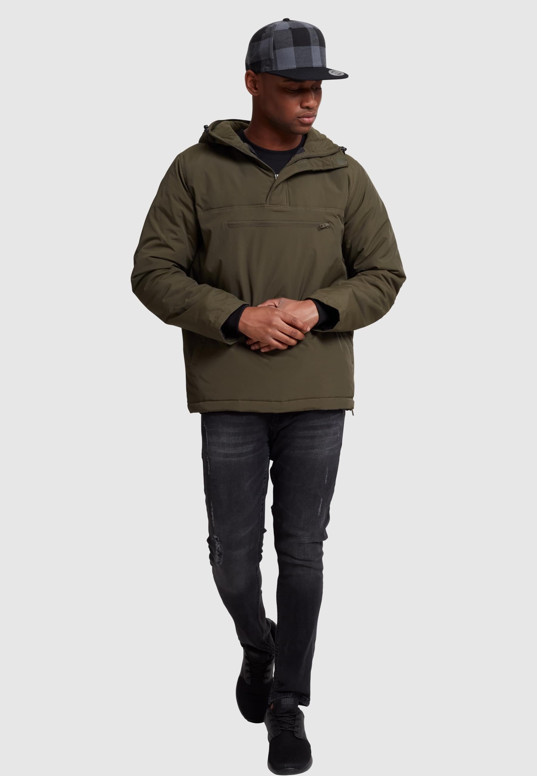 URBAN CLASSICS Allwetterjacke »Urban Classics Herren Padded Pull Over Jacket«, (1 St.), mit Kapuze