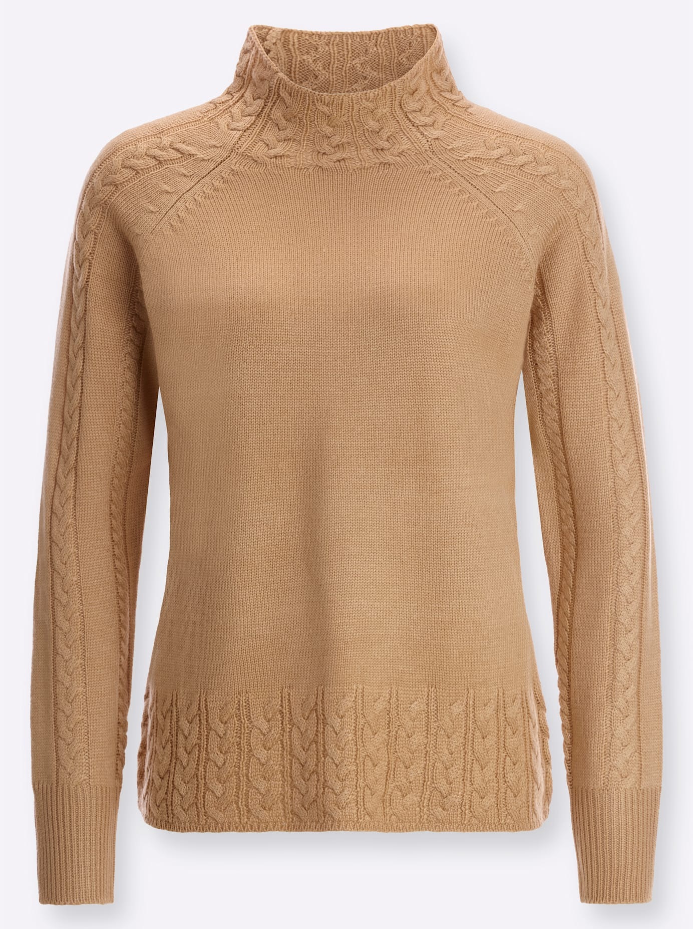 Classic Basics Women's Turtleneck Sweater Camel 48 2