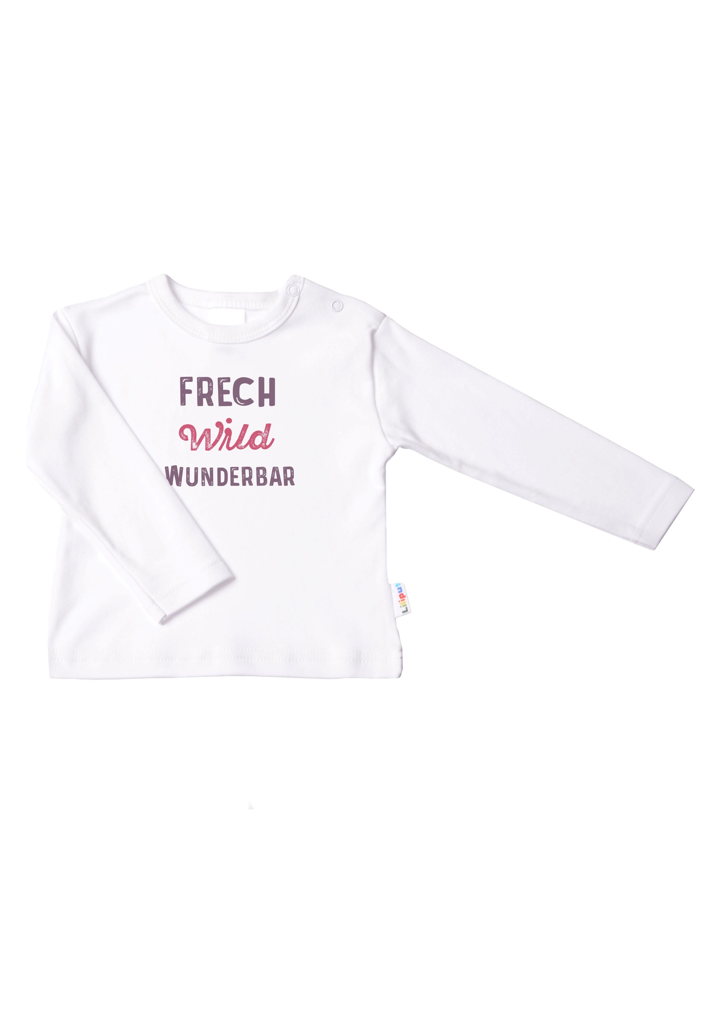 Liliput Langarmshirt "Frech" mit Druckknöpfen auf der Schulter