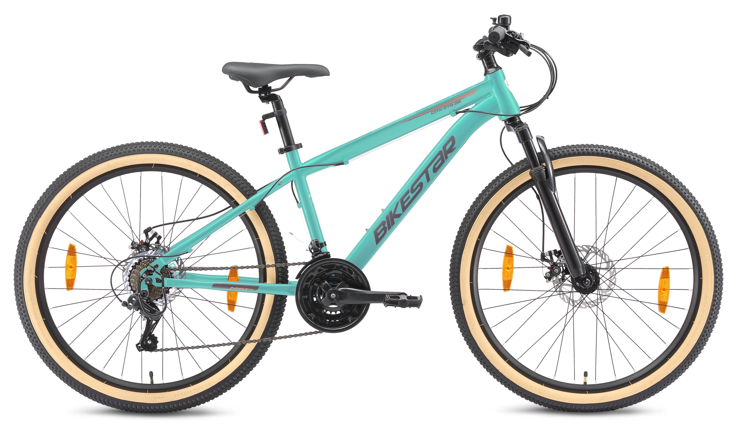 Bikestar Mountainbike 21 Gang Shimano RD-TY300 Schaltwerk Kettenschaltung für Damen und Herren, Kettenschaltung