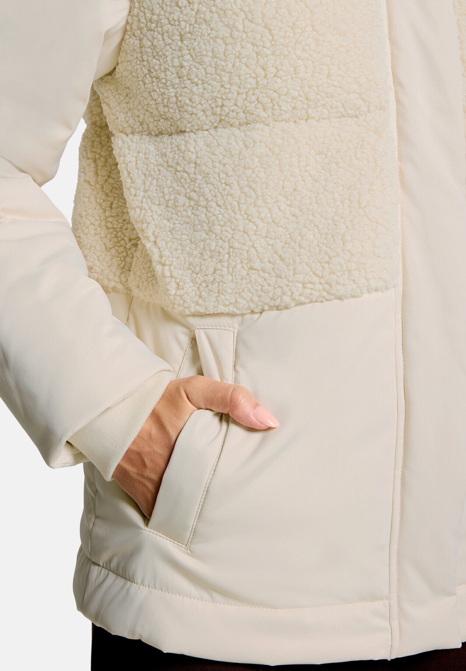 Cartoon Steppjacke »Damen mit Plüsch« mit Kapuze