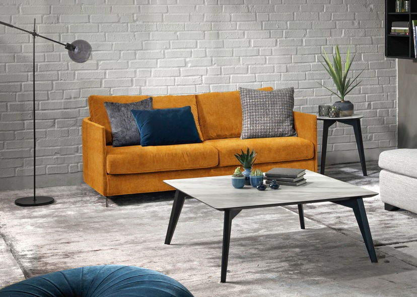 ATLANTIC home collection Sessel, Dekokissen BAUR goldene inkl. Massivholzfüße und Welleunterfederung, mit 