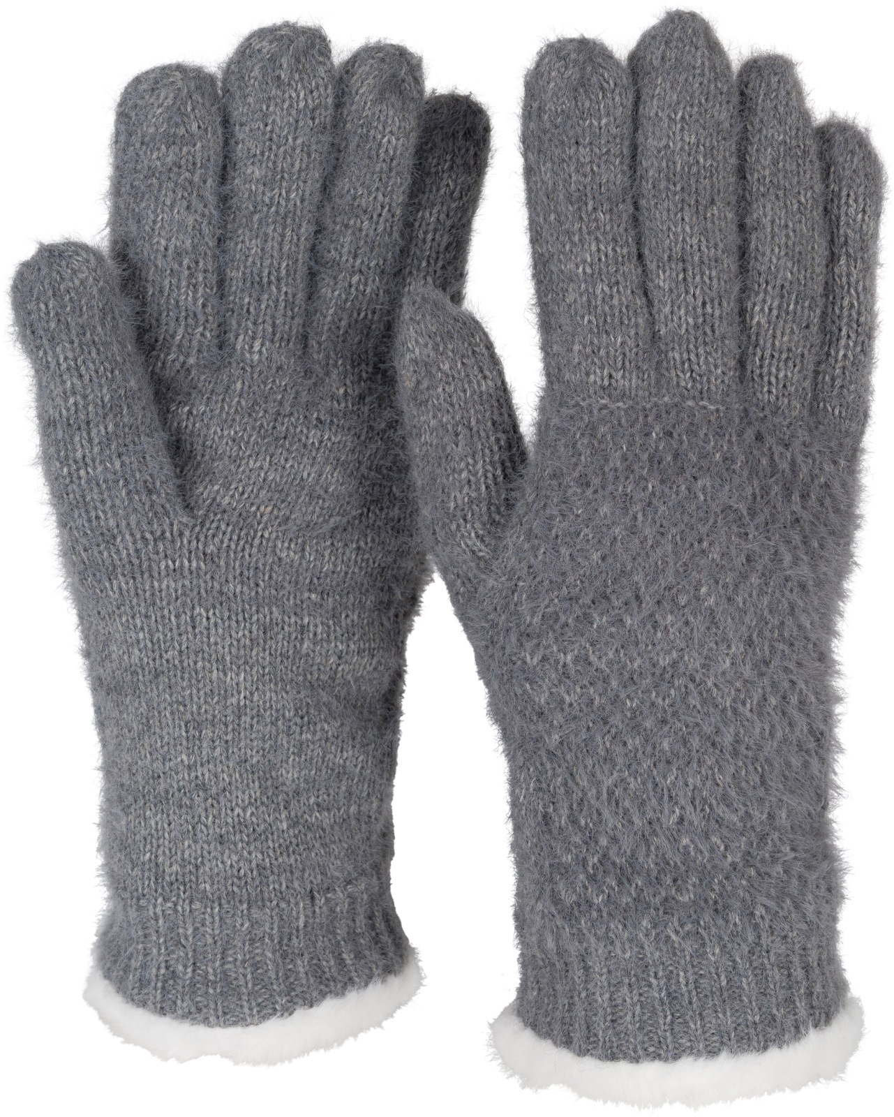 styleBREAKER Strickhandschuhe "Strickhandschuhe mit Reiskornmuster und Fleece" 2 Stk.