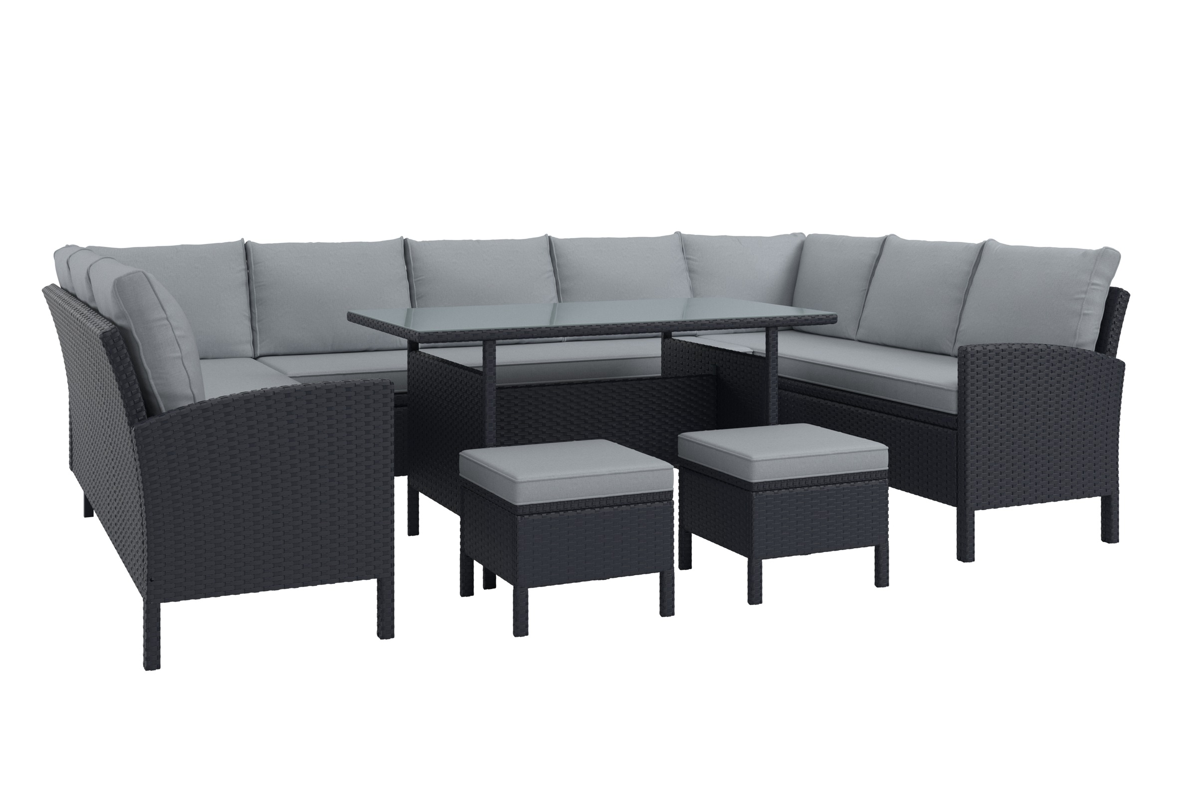 KONIFERA Gartenlounge-Set ""Miami"" Set, 3x 3er Sofabank, Tisch 66x120x74 c günstig online kaufen