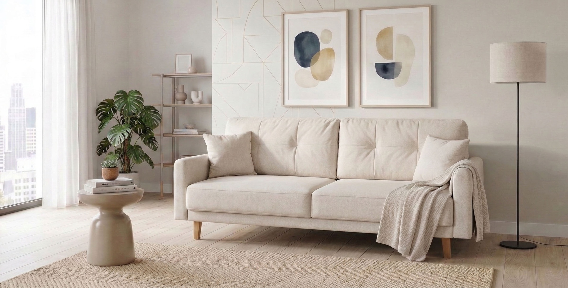 3-Sitzer HOME AFFAIRE "TRIPLO optionale Schlafsofa mit Bettkasten, Maße B/T/H: 215/100/89 cm", beige, B:215cm H:89cm T:100cm, 88% Polyester, 9% Rayon, 3% Nylon, Sofas, Wahlweise Bettfunktion - Liegefläche 145x191 cm, Rücken-, Zierkissen