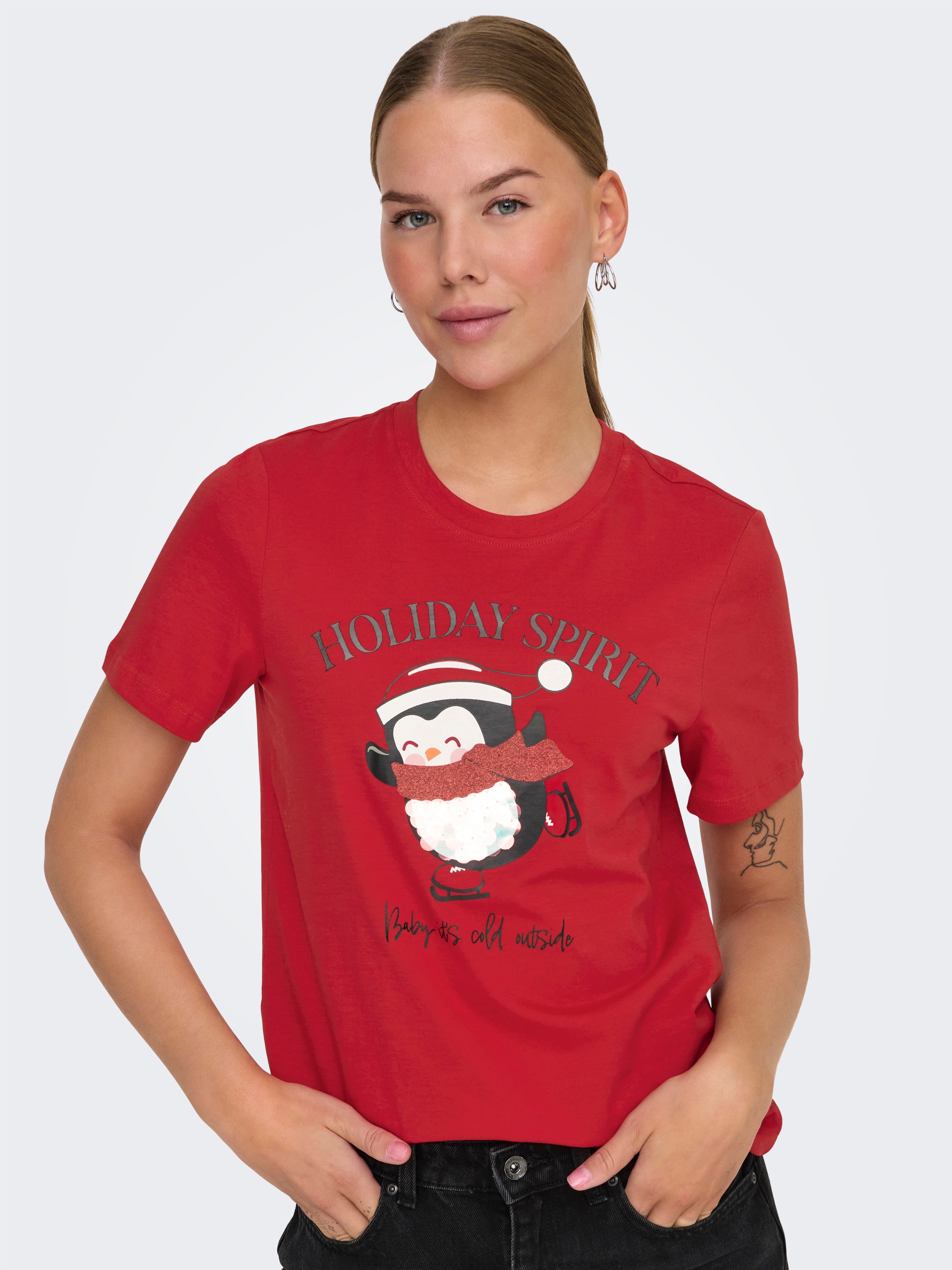 ONLY "ONLKITA LIFE REG S/S TOP BOX XMAS JRS" günstig online kaufen
