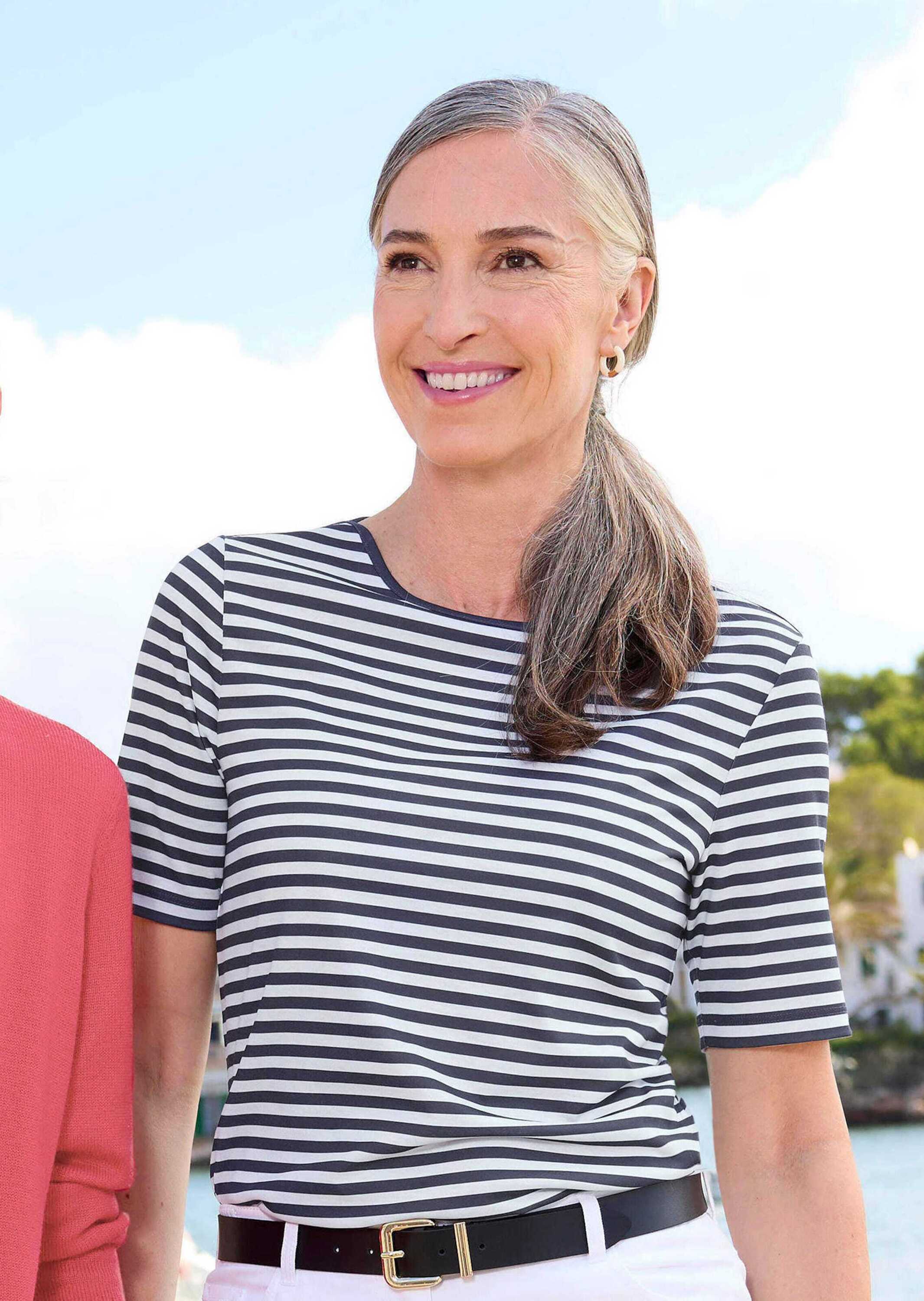 Thumbnail - GOLDNER Kurzarmshirt "Stilvolles Streifenshirt für Damen" Blende