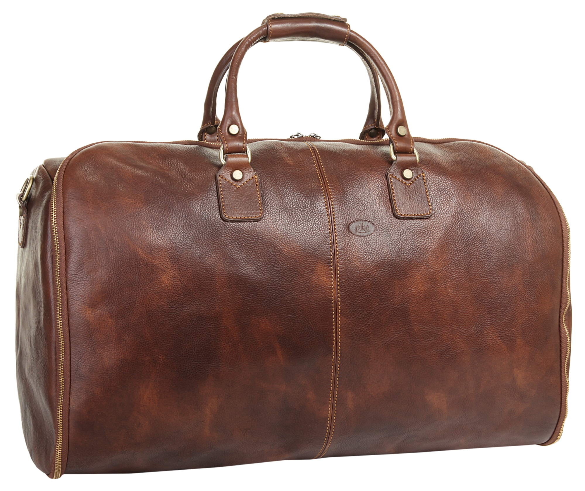 Piké Reisetasche, echt Leder, Made in Italy