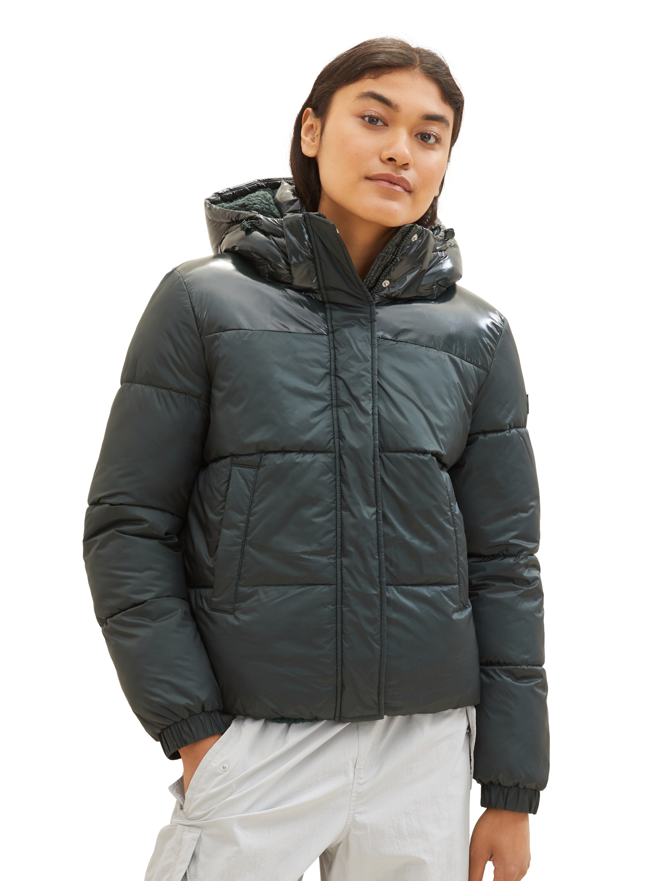 Outdoorjacke, mit Kapuze, mit stark elastischen Polyamidfasern