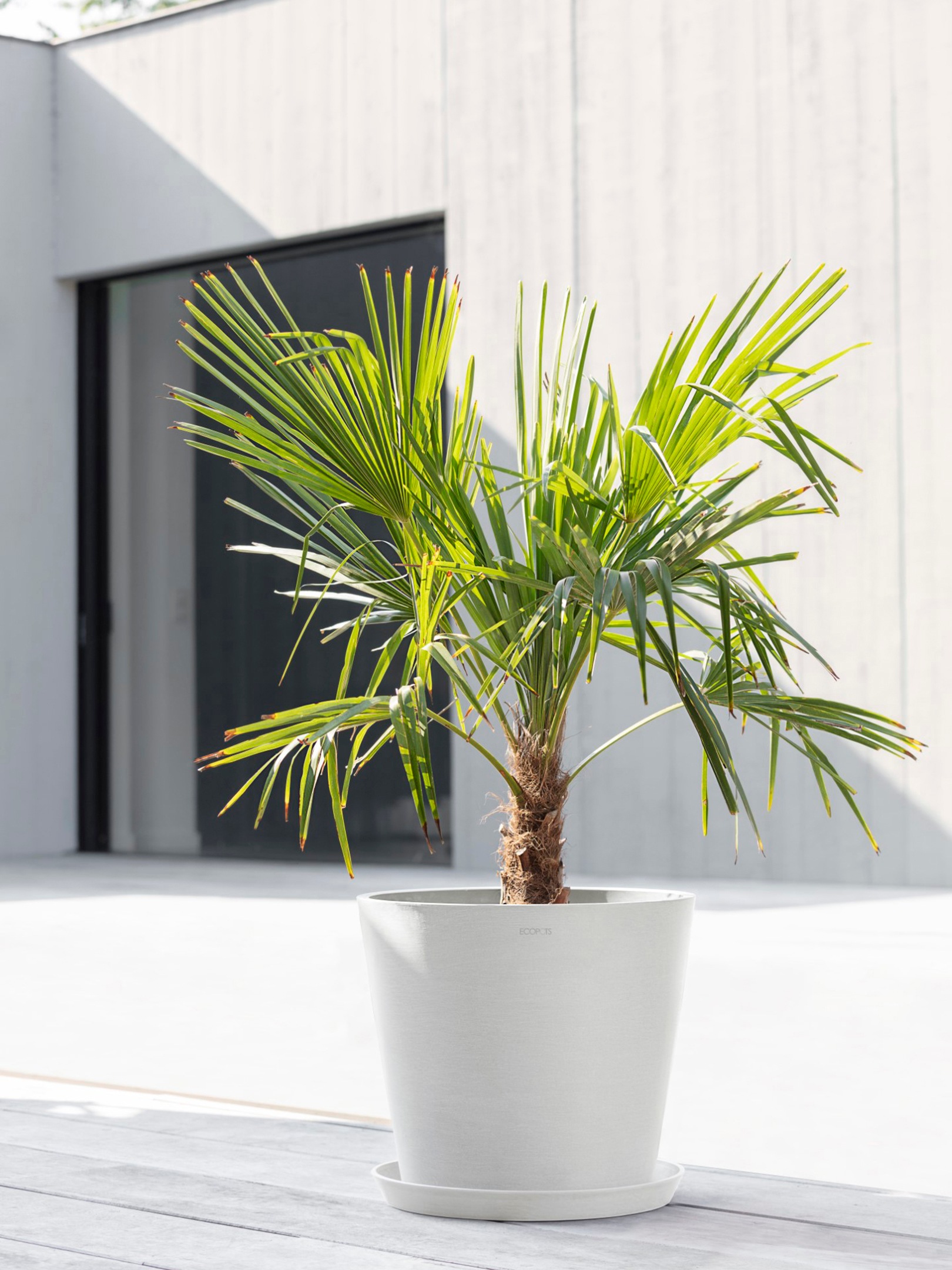 ECOPOTS Blumentopf »Amsterdam 40 Weiß«, für innen und außen: frostsicher, bruchsicher und lichtbeständig
