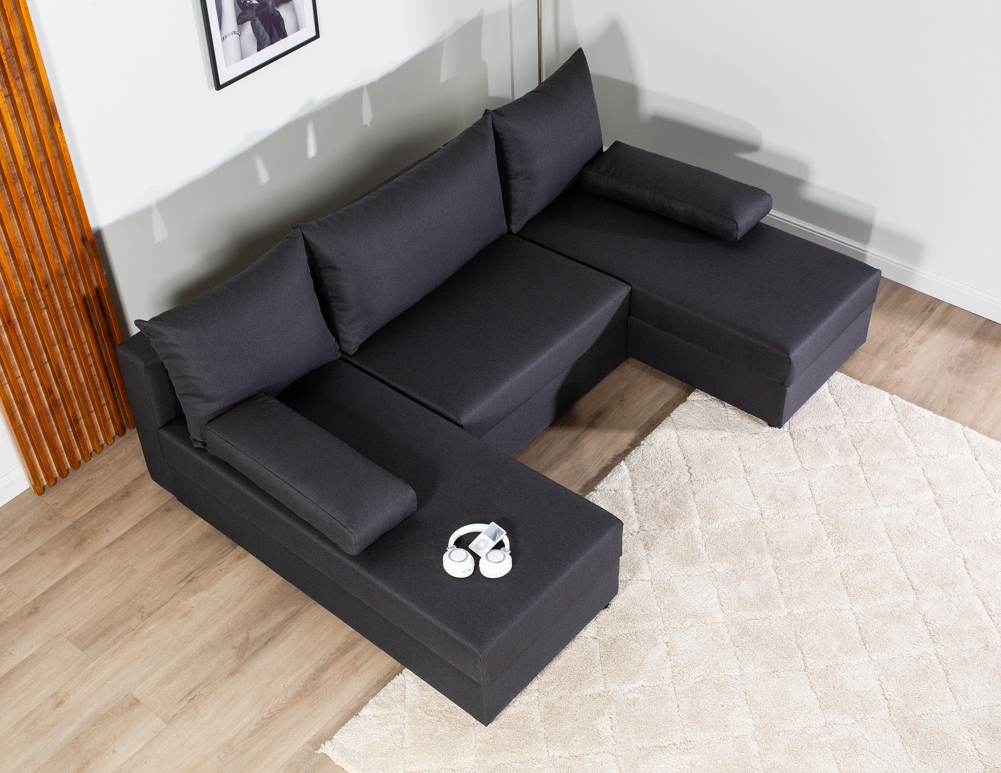 COLLECTION AB Wohnlandschaft »Pico U-Form«, Wohnlandschaft,2 X Ottomane,Polyätherschaum Polsterung