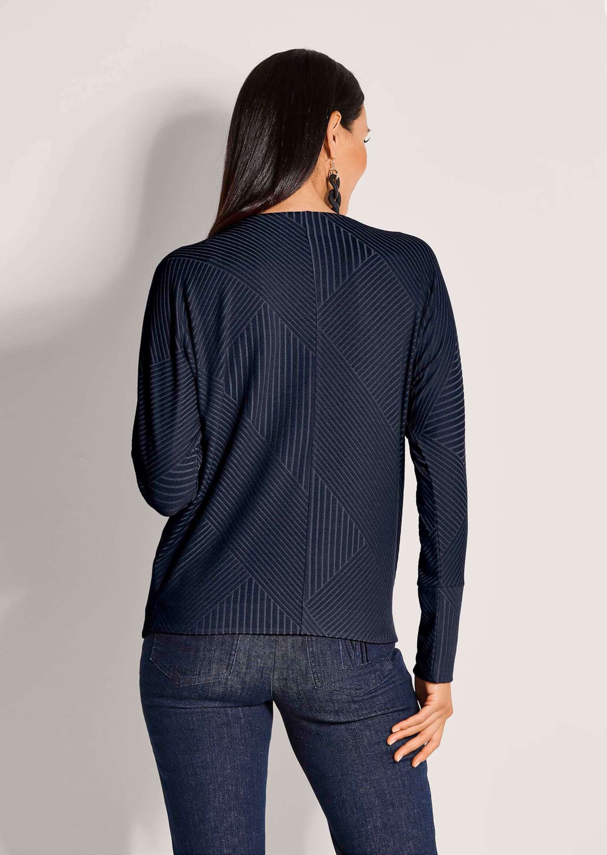 MADELEINE Langarmshirt »Shirt Shirt mit Fledermausärmeln und Struktur«