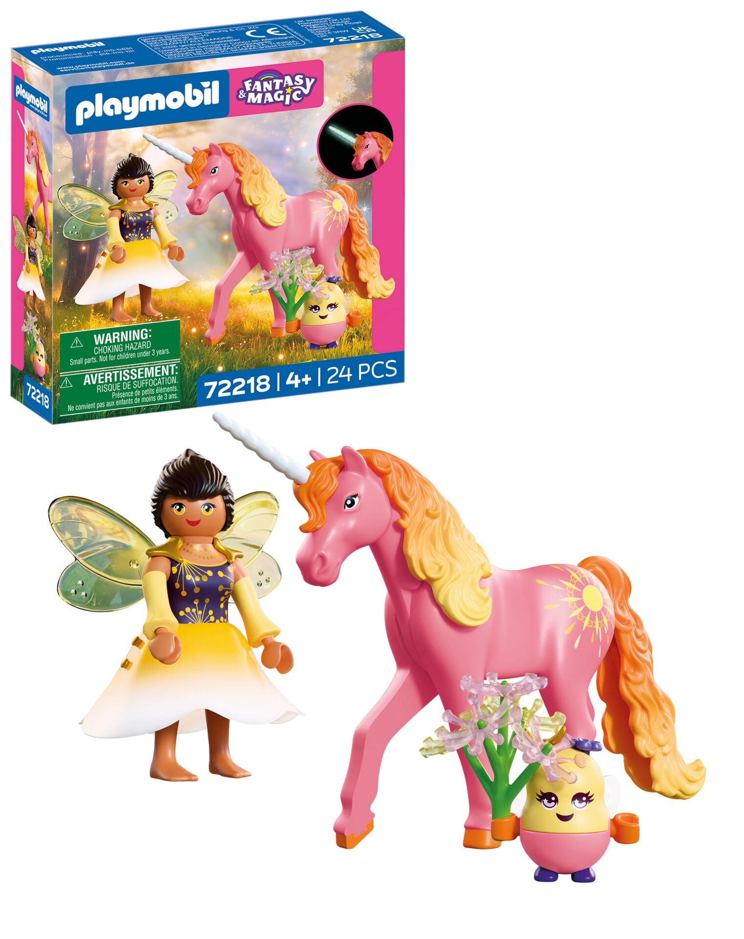 Playmobil® Konstruktions-Spielset »Sammeleinhorn Morgentau mit Fee (72218), Fantasy & Magic«