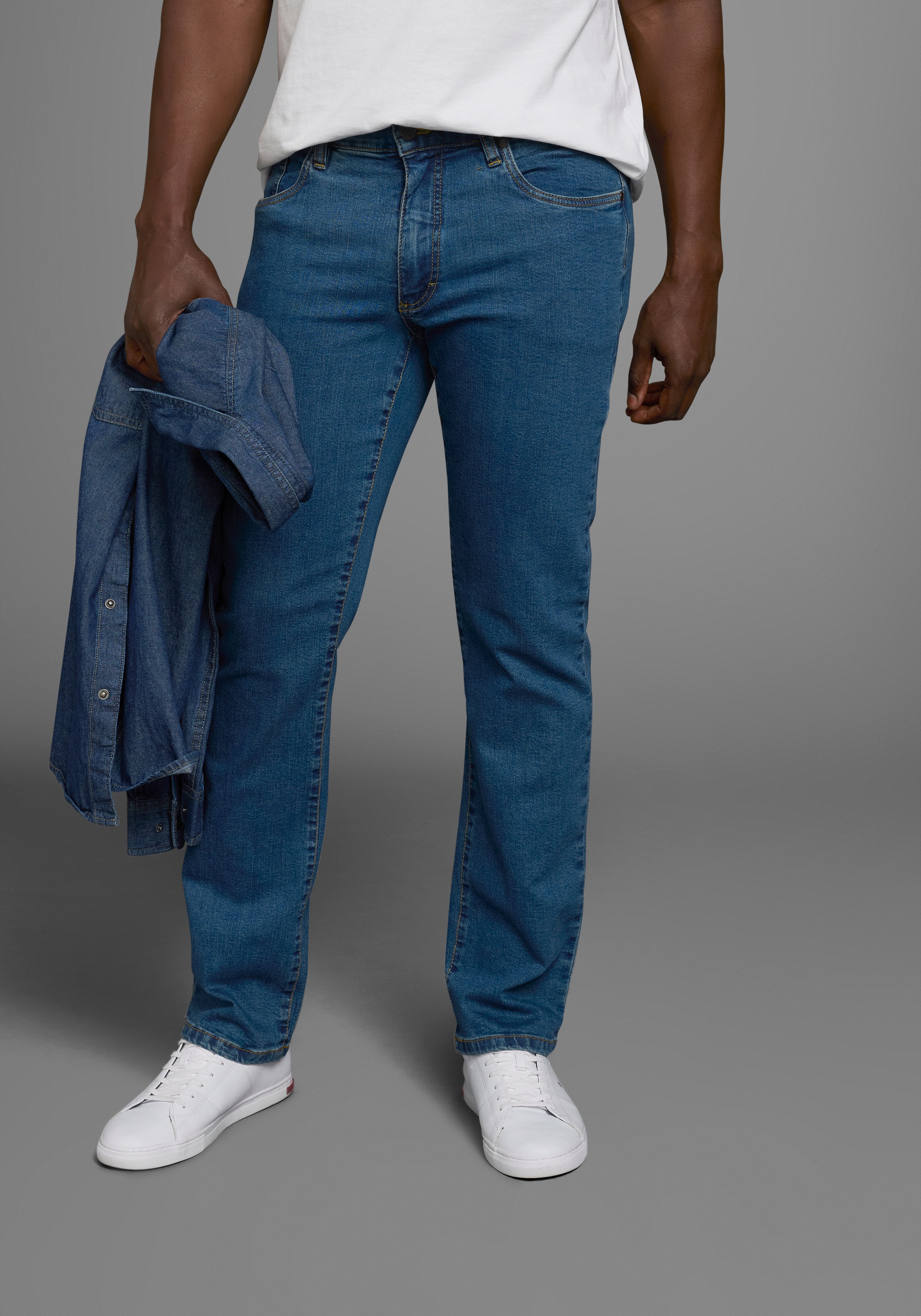Thumbnail - Arizona Stretch-Jeans "John" Packung, 2 Stk. gerade Beinform, niedrige Leibhöhe, mit Five-Pocket-Konfiguration