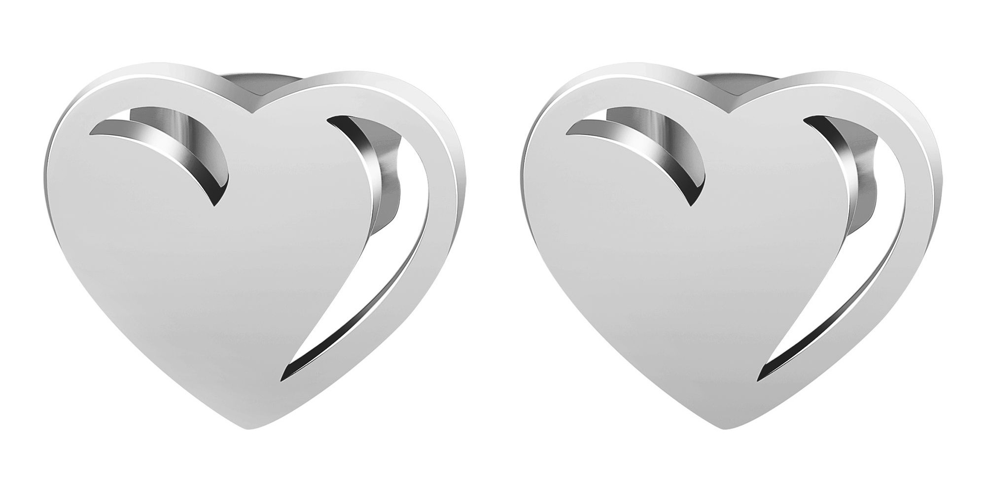 Adelia´s Paar Ohrhänger "Damen Ohrringe – Ohrstecker Herz aus Edelstahl" Zu günstig online kaufen