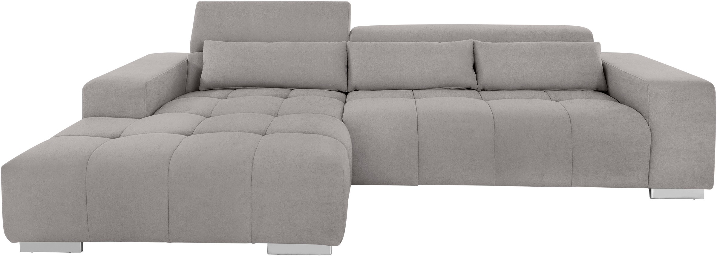 COTTA Ecksofa "Orion L-Form" mit 2x Kopfteilverstellung & 3 Nierenkissen günstig online kaufen