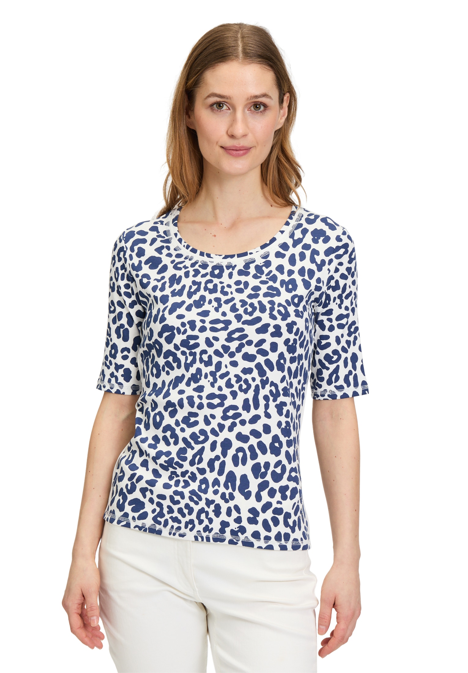 Betty Barclay Kurzarmshirt "Betty Barclay Damen Basic Shirt mit Rippenstruk günstig online kaufen