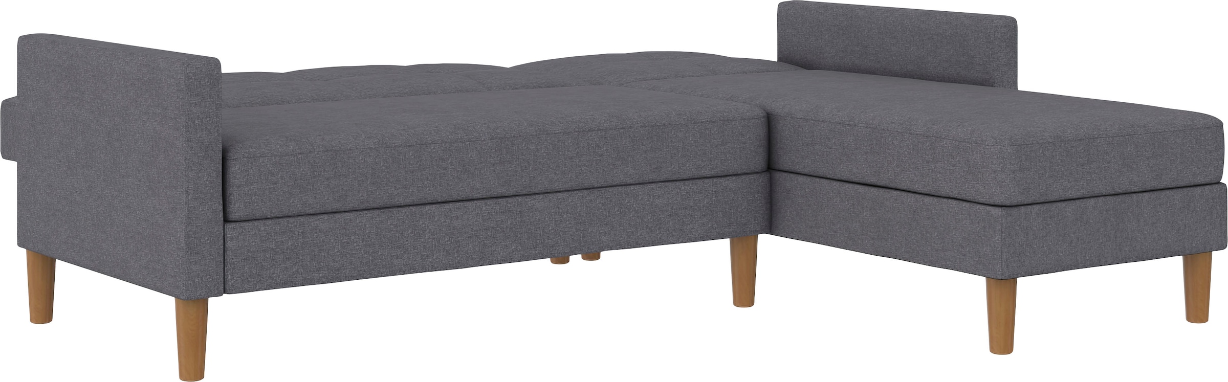 Dorel Home Ecksofa »Lilly, L-Form,«, mit Bett-Funktion, Recamiere beidseitig montierbar, Sitzhöhe 43 cm