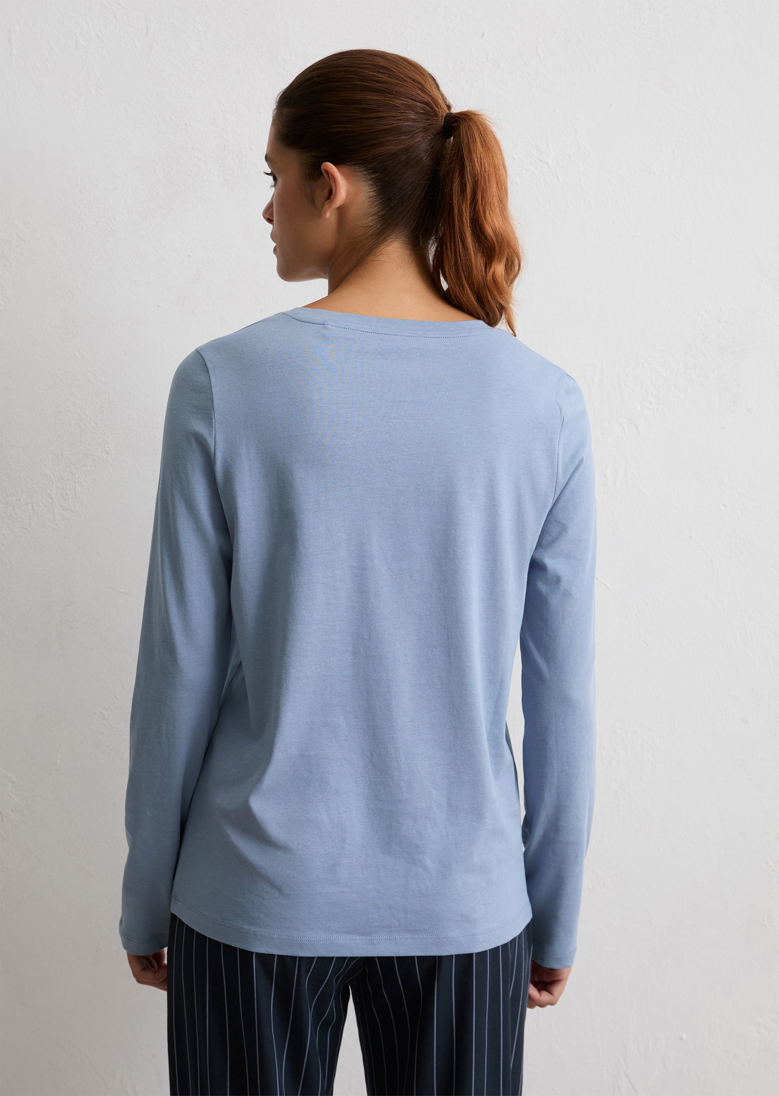 Marc O'Polo Langarmshirt »Mix N Match Cotton«, Baumwolle, weich, atmungsaktiv, Rundhals-Ausschnitt