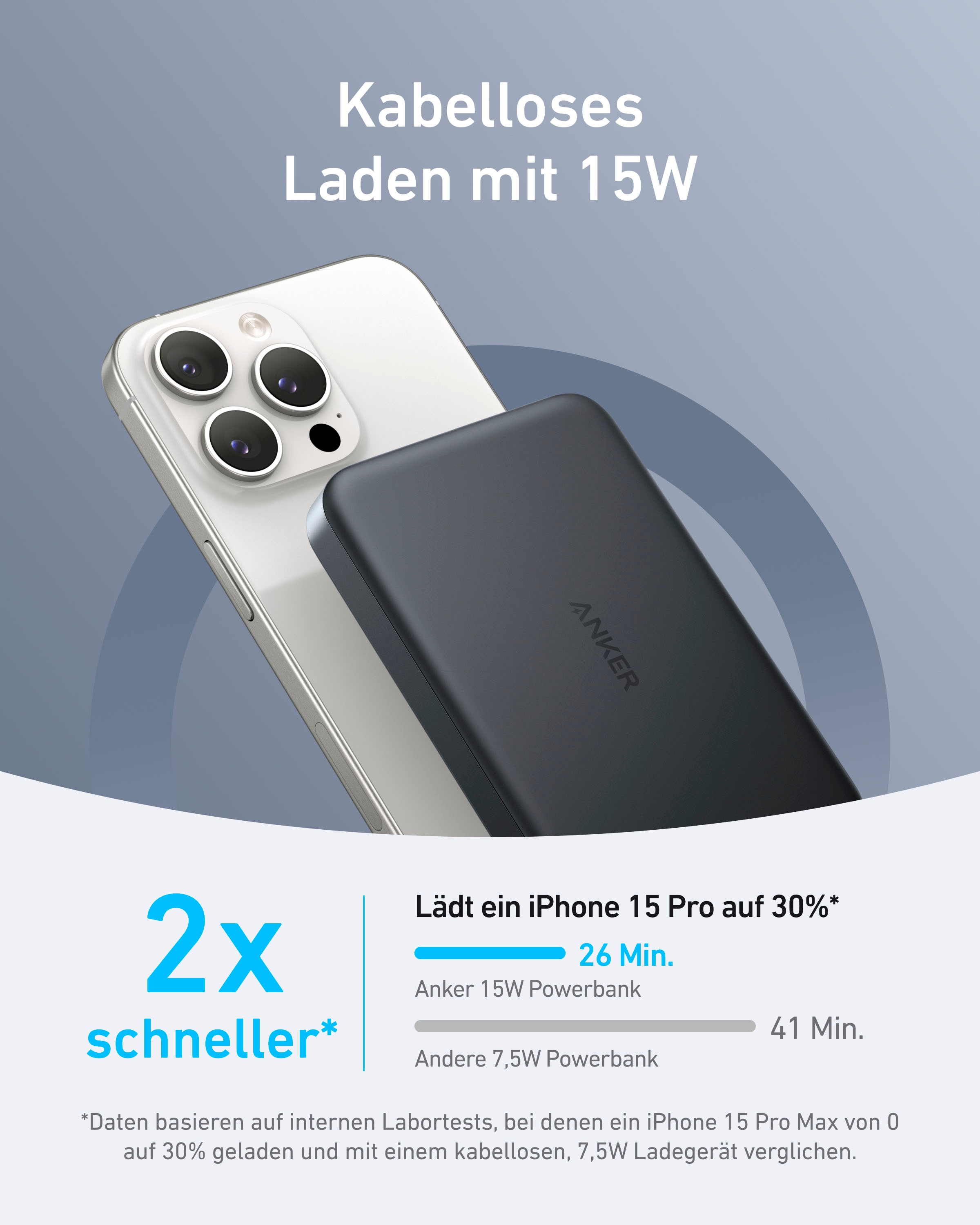 Anker Powerbank »MagGo Powerbank (10.000mAh, Slim)«, 10000 mAh