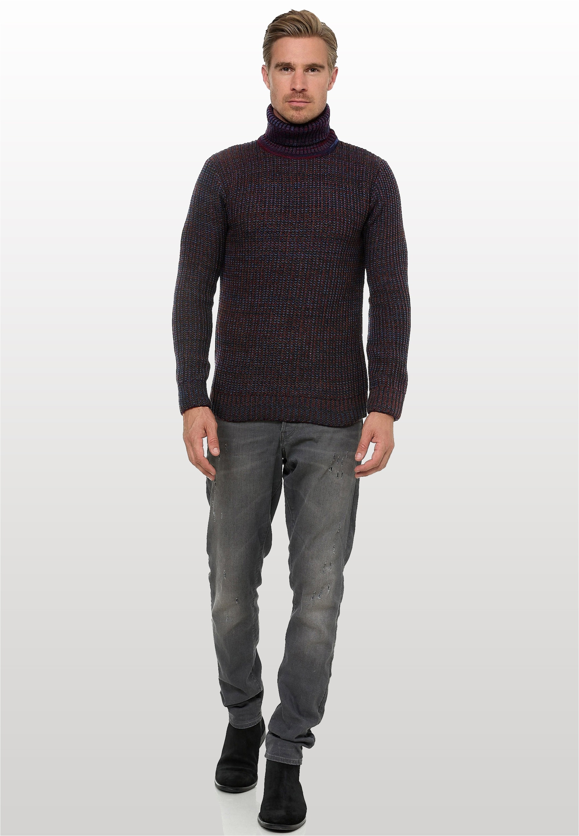 Rusty Neal Rollkragenpullover im angesagten Strickdesign