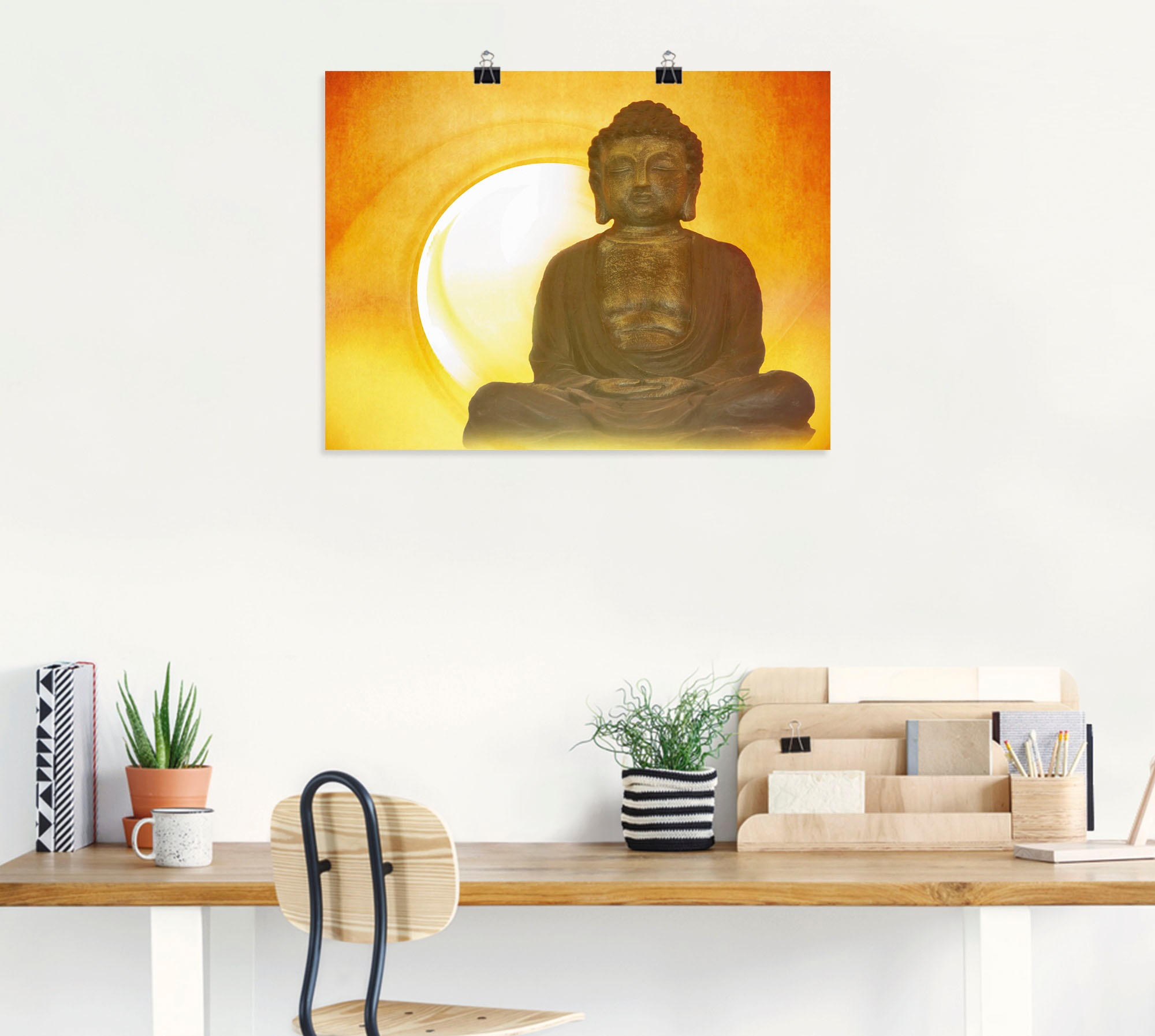 Artland Wandbild "Buddha 2", Religion, (1 St.), als Leinwandbild, Poster, W günstig online kaufen